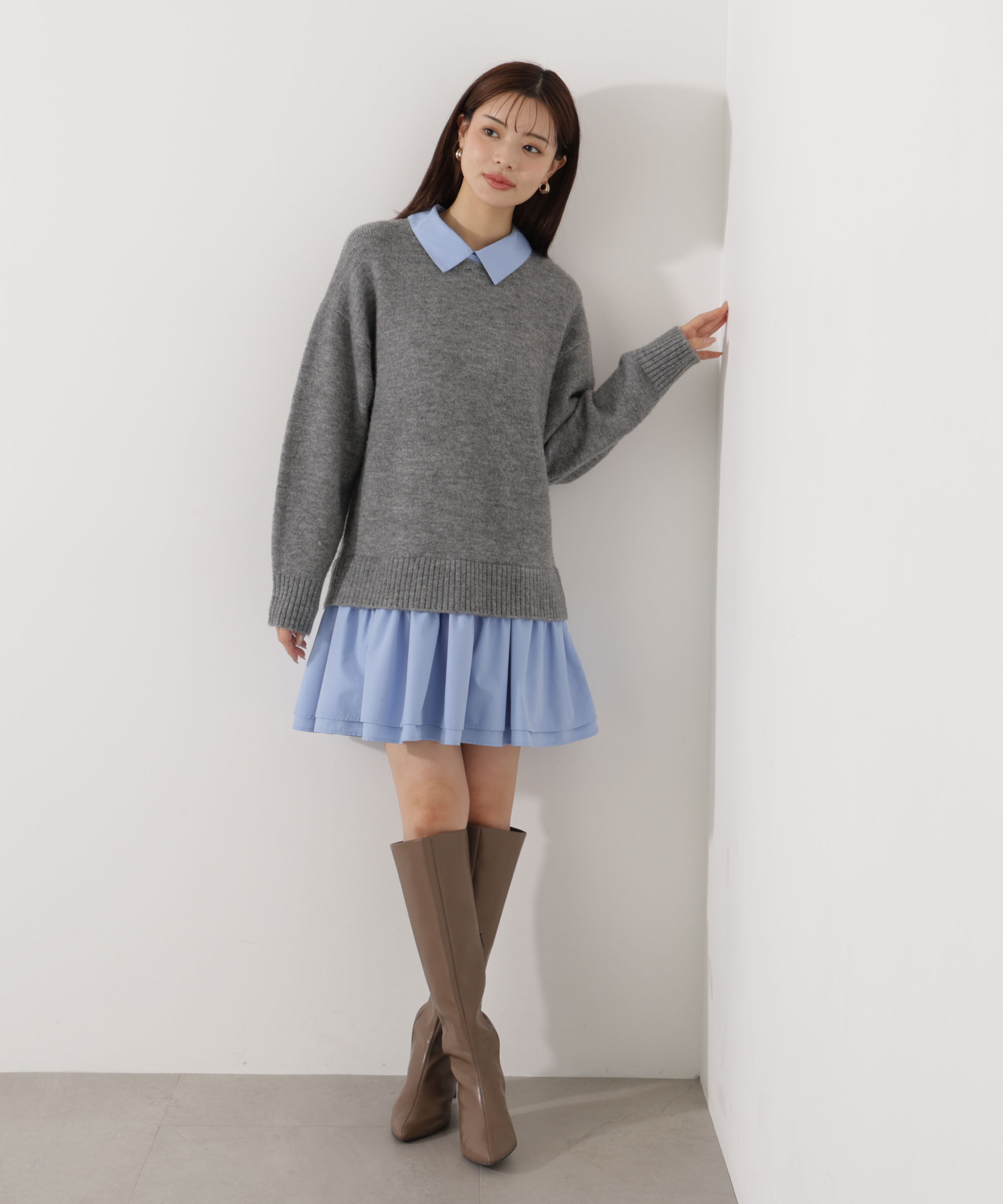 PROPORTION BODY DRESSING「＜加藤栞さん着用＞《EDIT COLOGNE》レイヤードミニワンピース」|ワンピース|