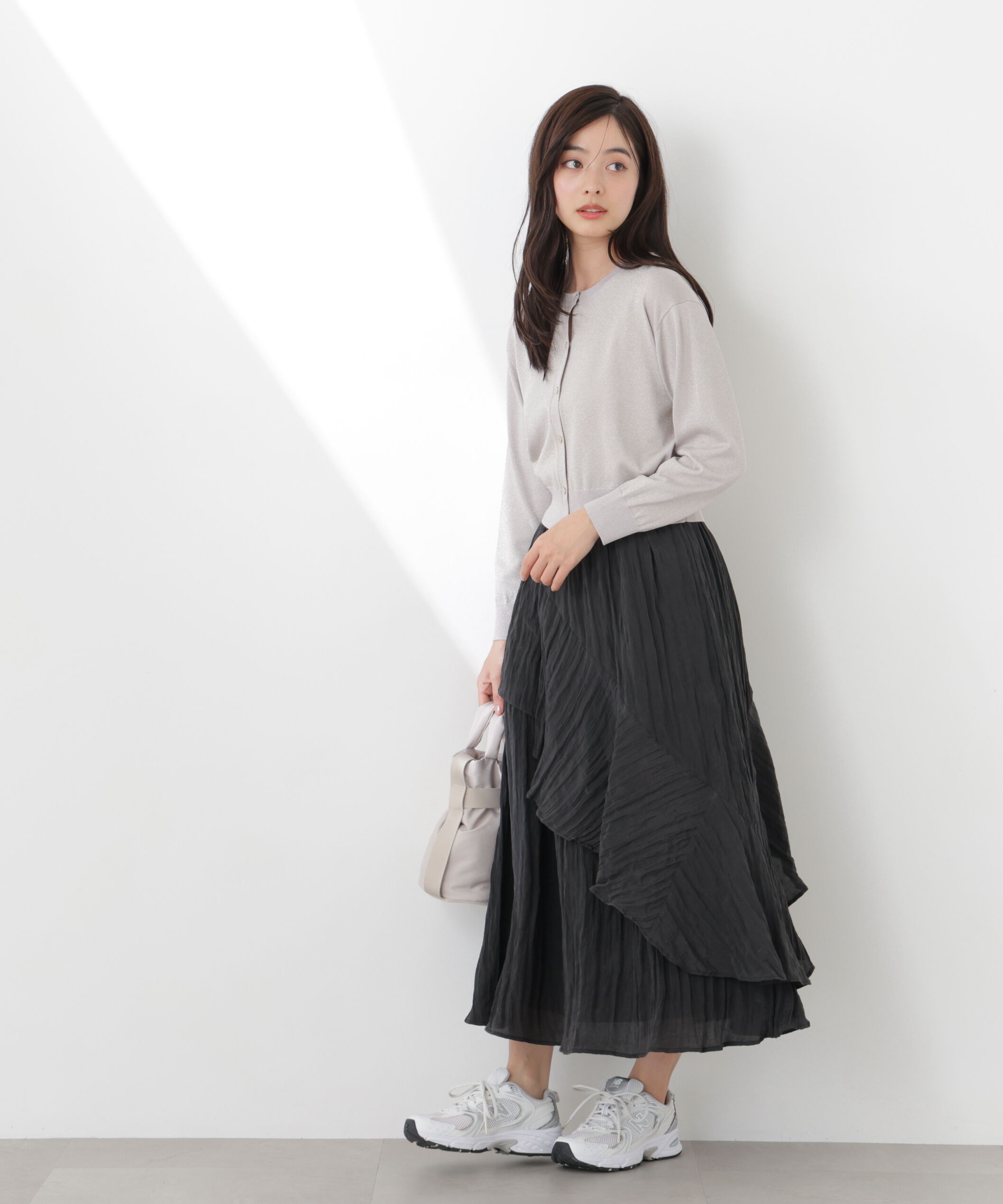 PROPORTION BODY DRESSING「ワッシャーティアードスカート　26SS」|スカート|ブラック