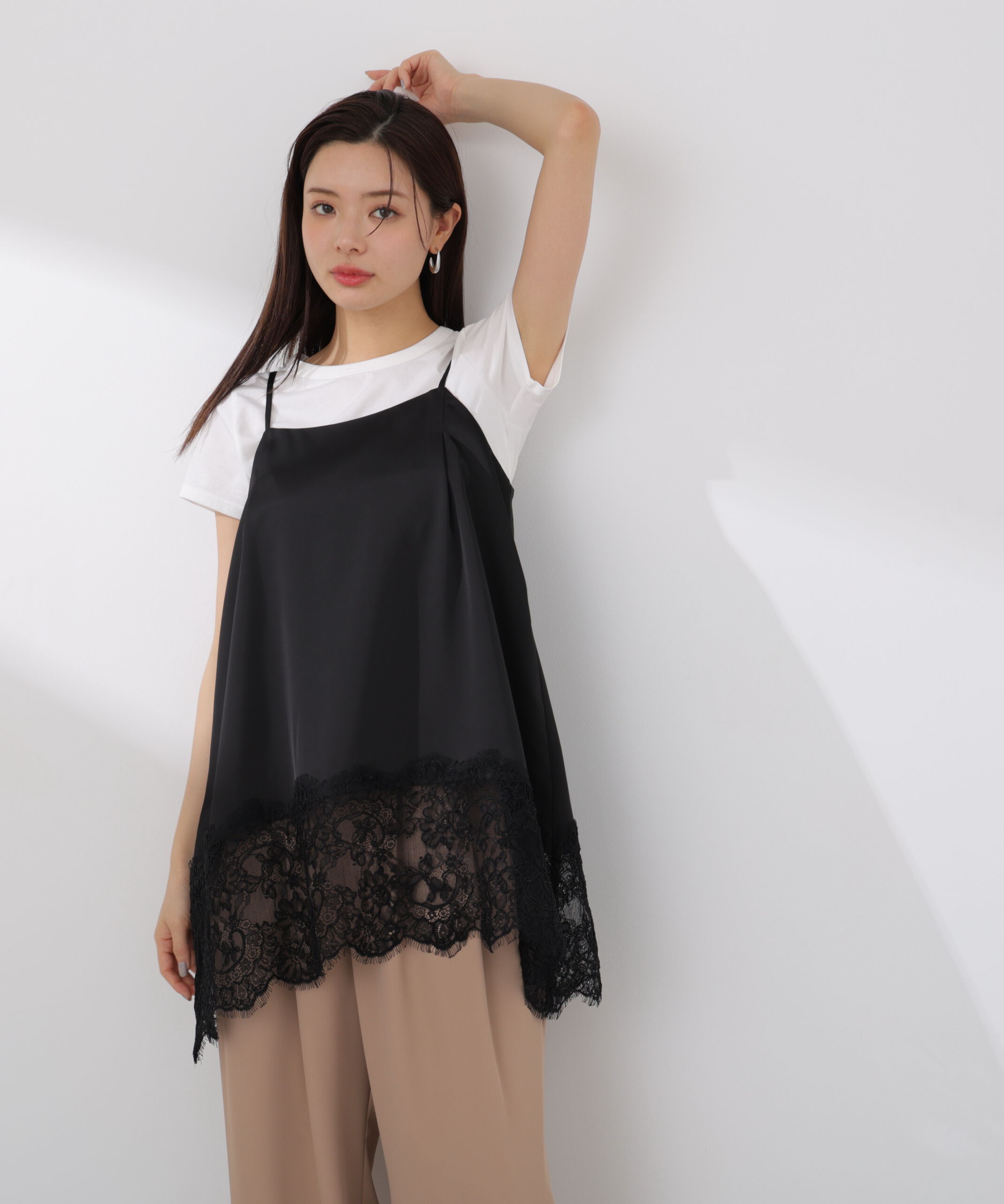 PROPORTION BODY DRESSING「〈a/mie〉ヘムレースキャミソール 26SS」|シャツ・ブラウス|