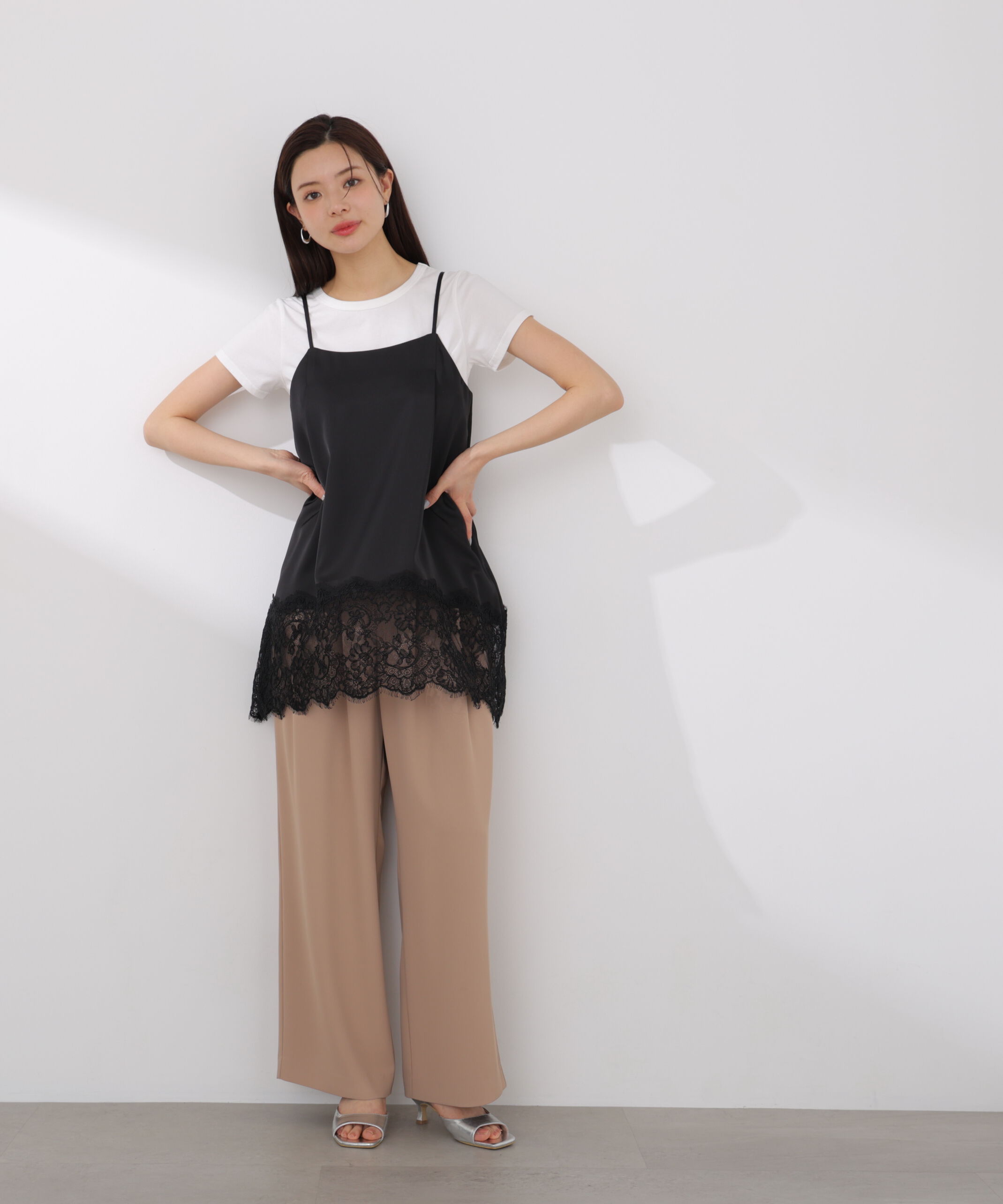 PROPORTION BODY DRESSING「〈a/mie〉ヘムレースキャミソール 26SS」|シャツ・ブラウス|