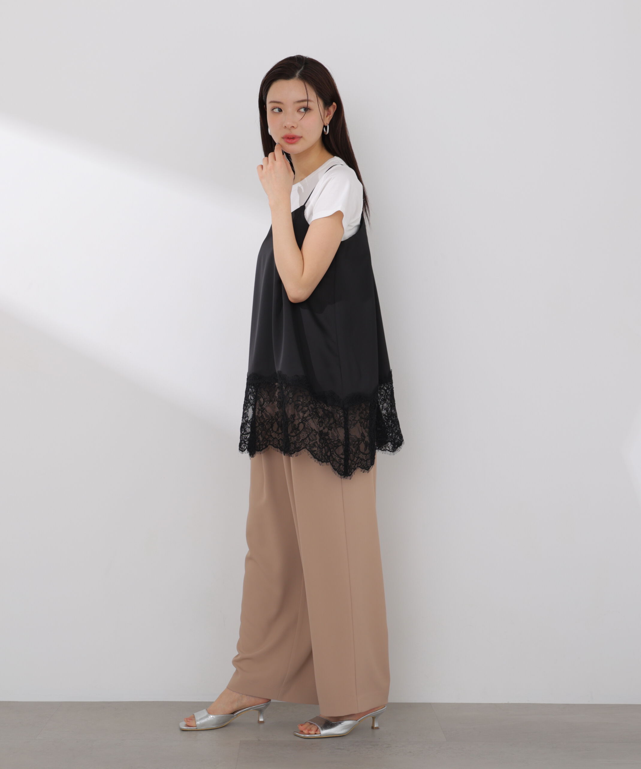 PROPORTION BODY DRESSING「〈a/mie〉ヘムレースキャミソール 26SS」|シャツ・ブラウス|