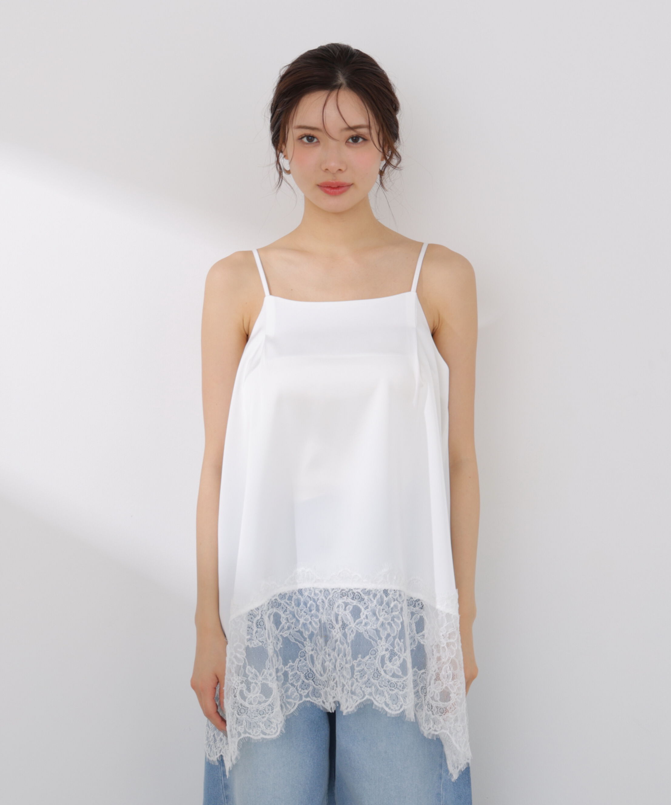 PROPORTION BODY DRESSING「〈a/mie〉ヘムレースキャミソール 26SS」|シャツ・ブラウス|