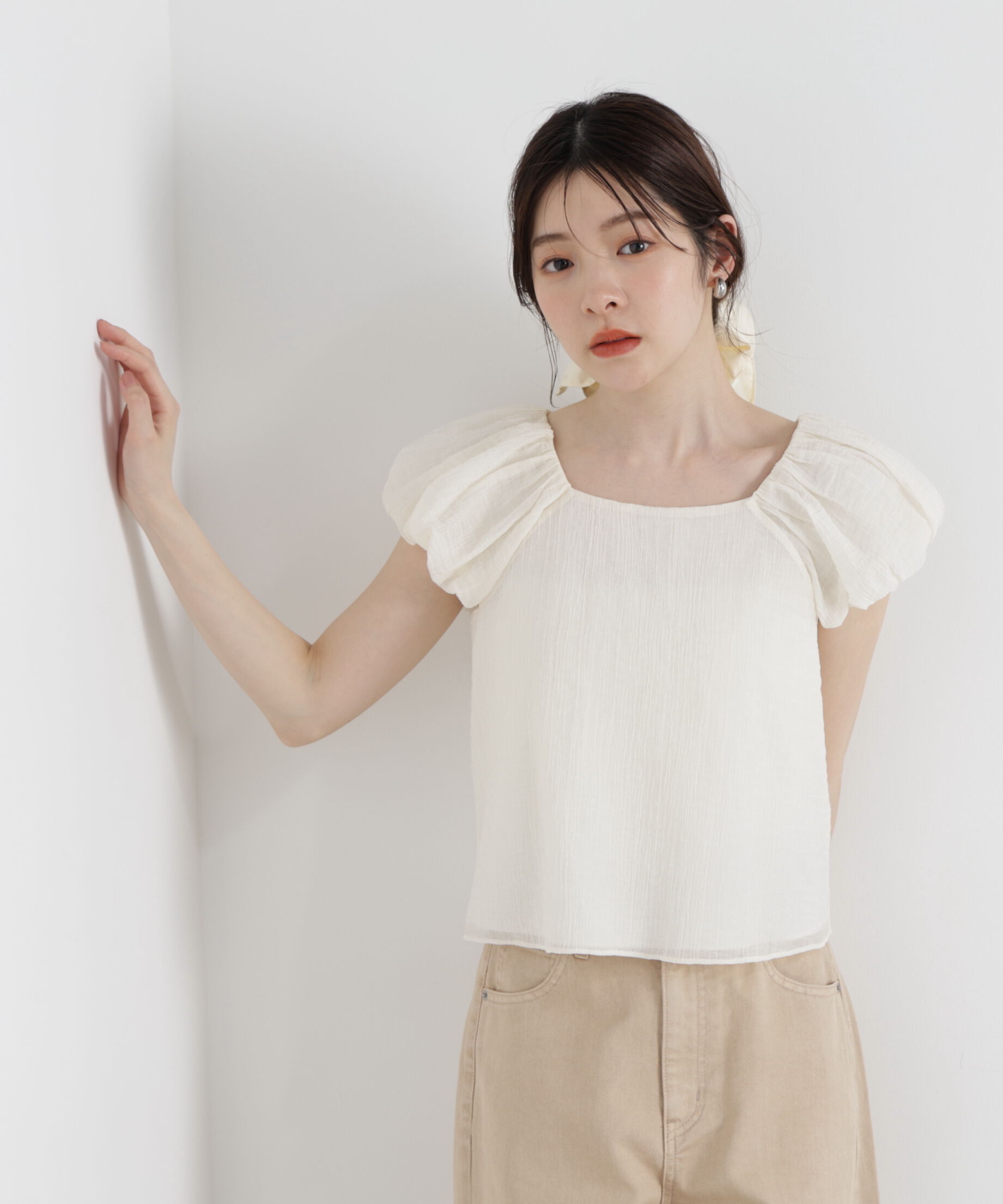 PROPORTION BODY DRESSING「＜中川紅葉さん着用＞バルーンスリーブブラウス」|シャツ・ブラウス|