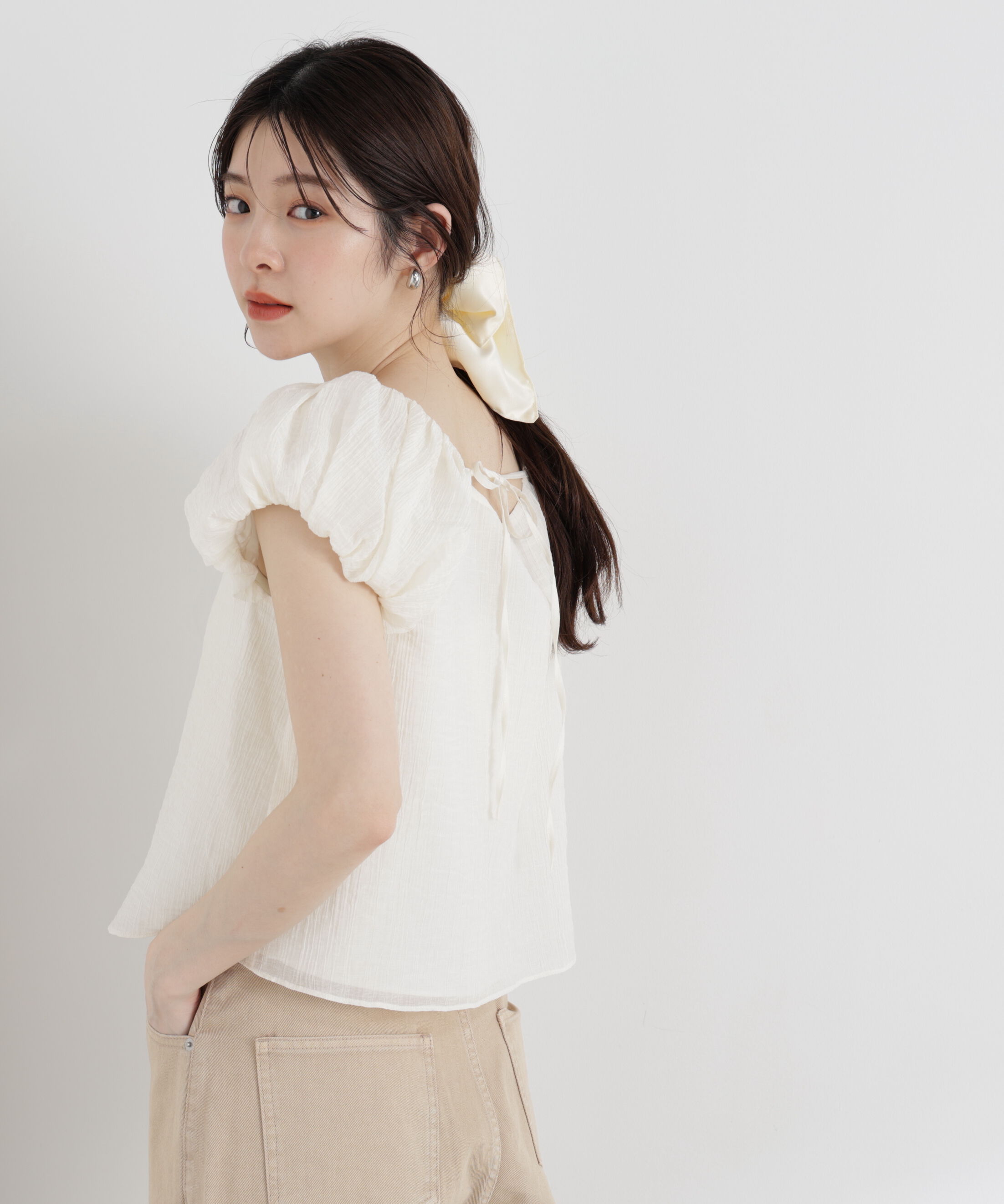 PROPORTION BODY DRESSING「＜中川紅葉さん着用＞バルーンスリーブブラウス」|シャツ・ブラウス|