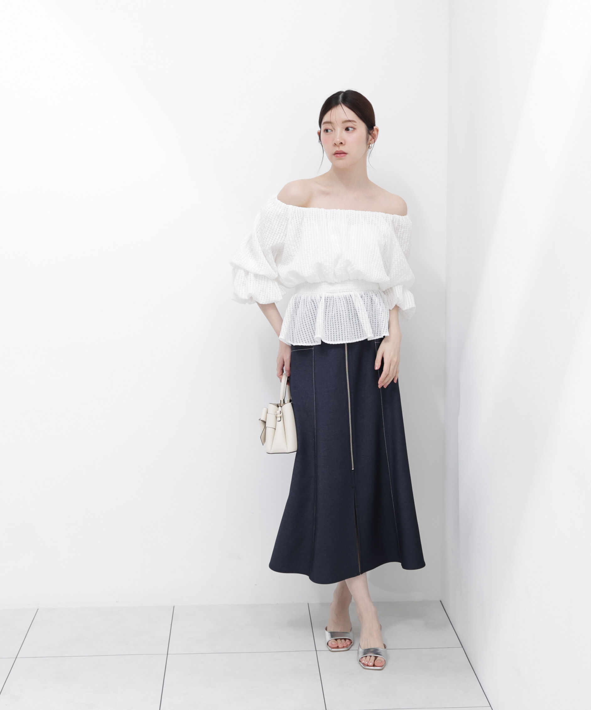 PROPORTION BODY DRESSING「＜中川紅葉さん着用＞〈a/mie〉2wayオフショルフィッシュテールブラウス」|シャツ・ブラウス|