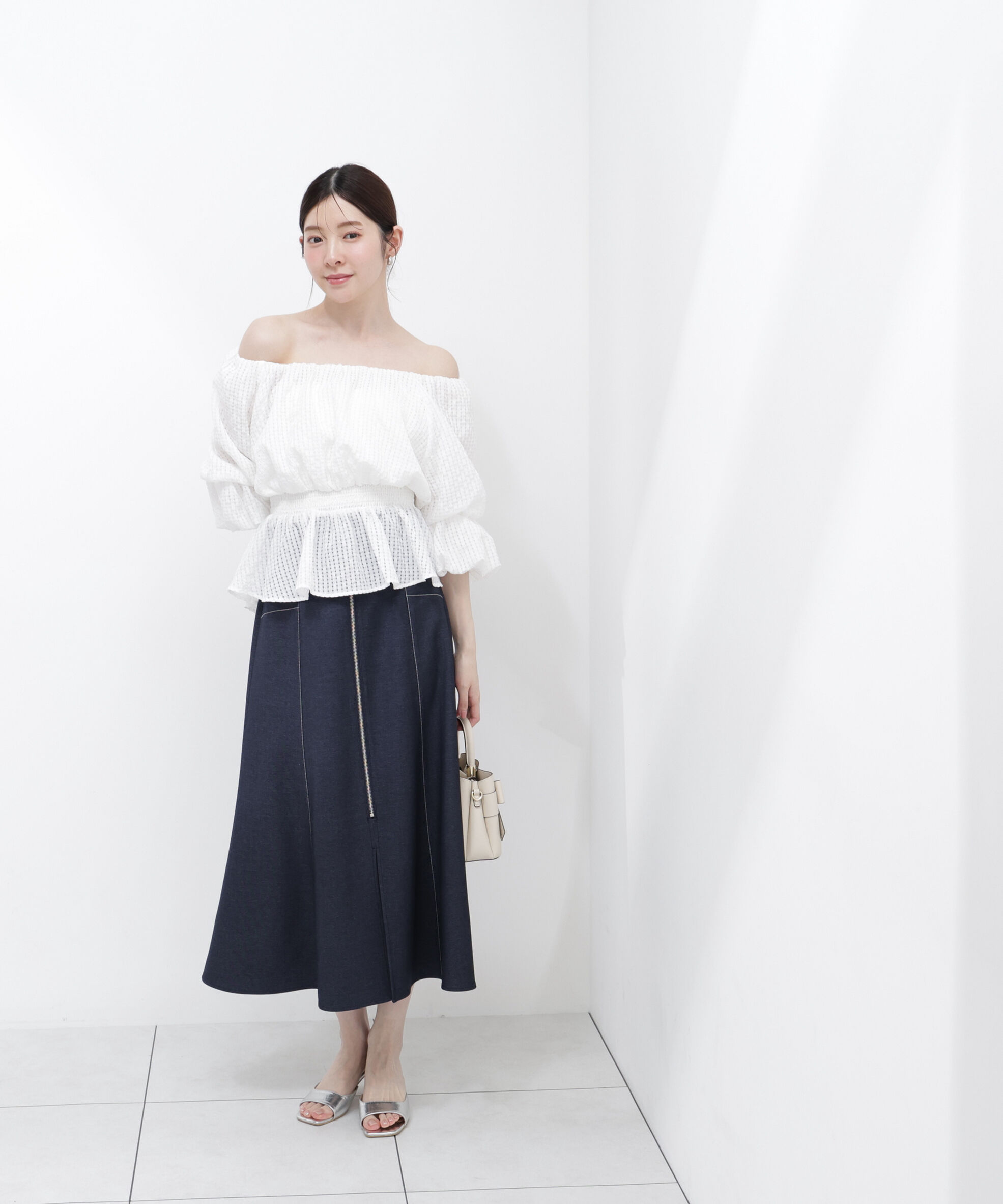 PROPORTION BODY DRESSING「＜中川紅葉さん着用＞〈a/mie〉2wayオフショルフィッシュテールブラウス」|シャツ・ブラウス|