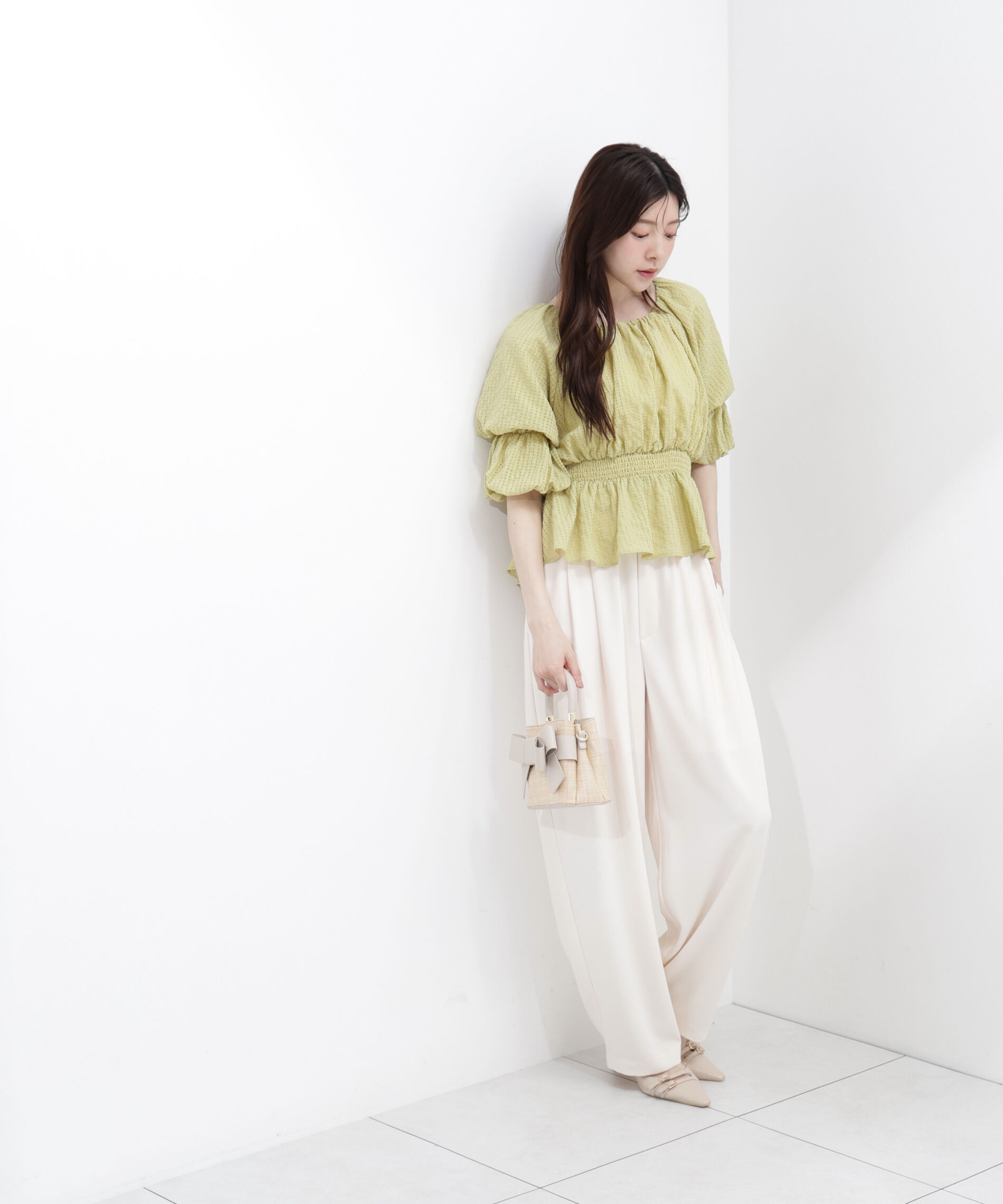 PROPORTION BODY DRESSING「＜中川紅葉さん着用＞〈a/mie〉2wayオフショルフィッシュテールブラウス」|シャツ・ブラウス|