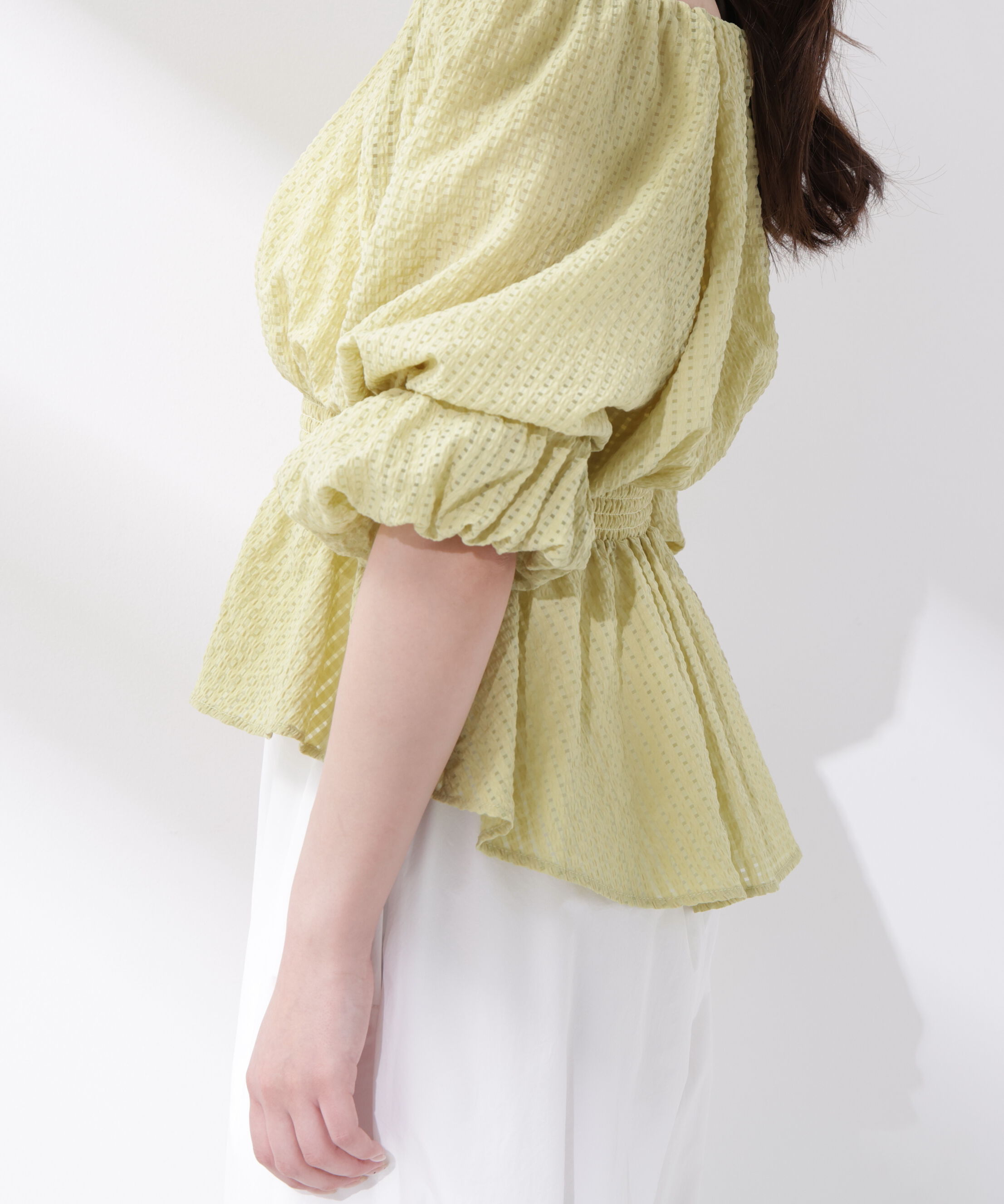 PROPORTION BODY DRESSING「＜中川紅葉さん着用＞〈a/mie〉2wayオフショルフィッシュテールブラウス」|シャツ・ブラウス|