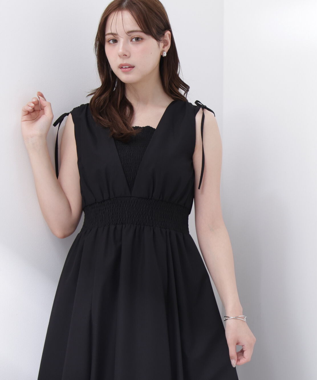 PROPORTION BODY DRESSING「＜中川紅葉さん着用＞ショルダーリボンギャザーワンピース」|ワンピース|