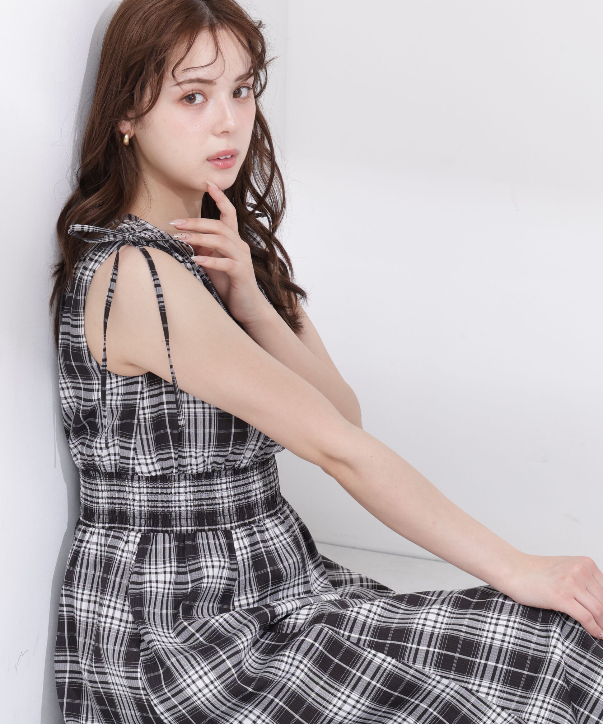 PROPORTION BODY DRESSING「＜中川紅葉さん着用＞ショルダーリボンギャザーワンピース」|ワンピース|