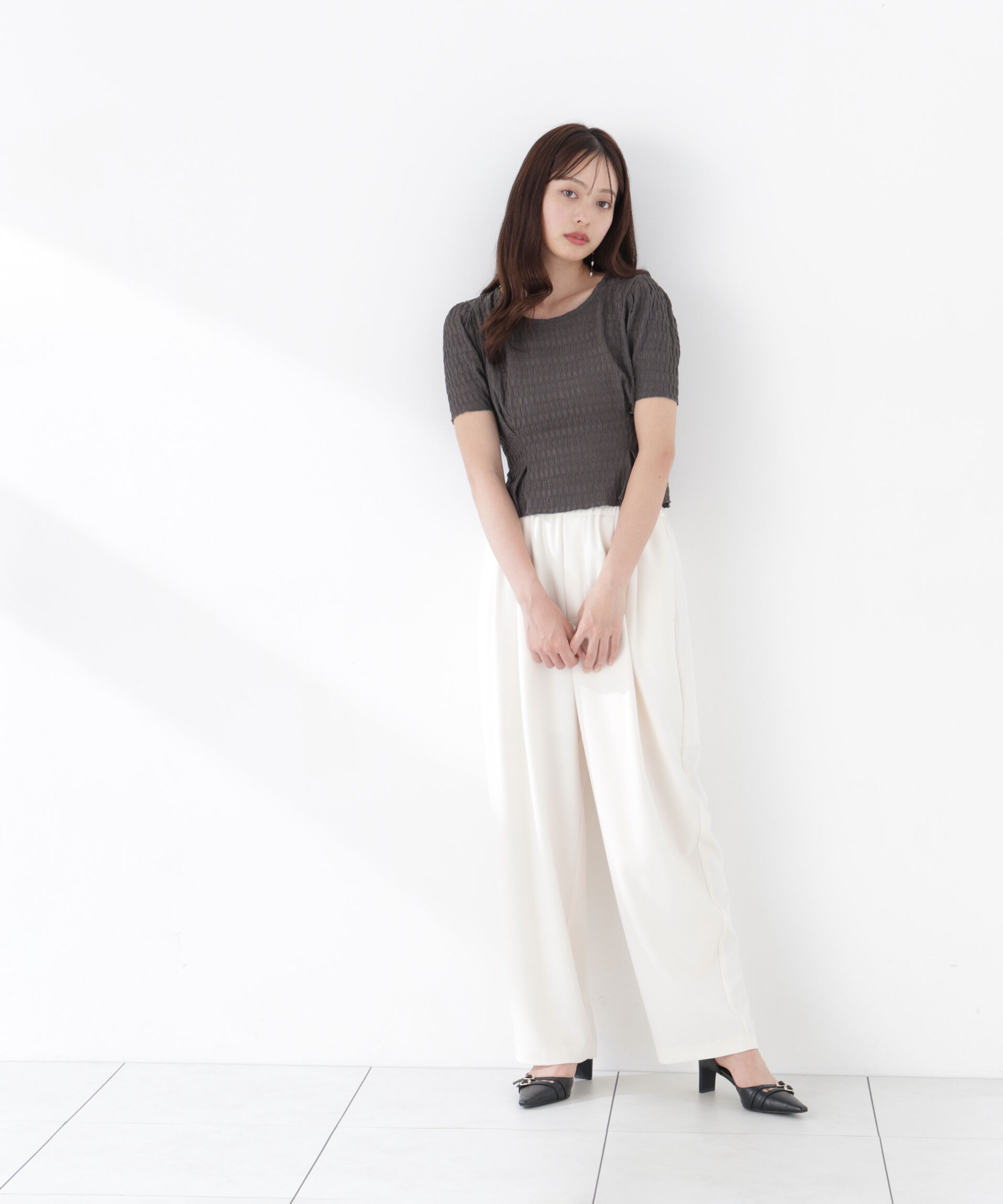 PROPORTION BODY DRESSING「ウエストタックカットトップス」|Tシャツ・カットソー|