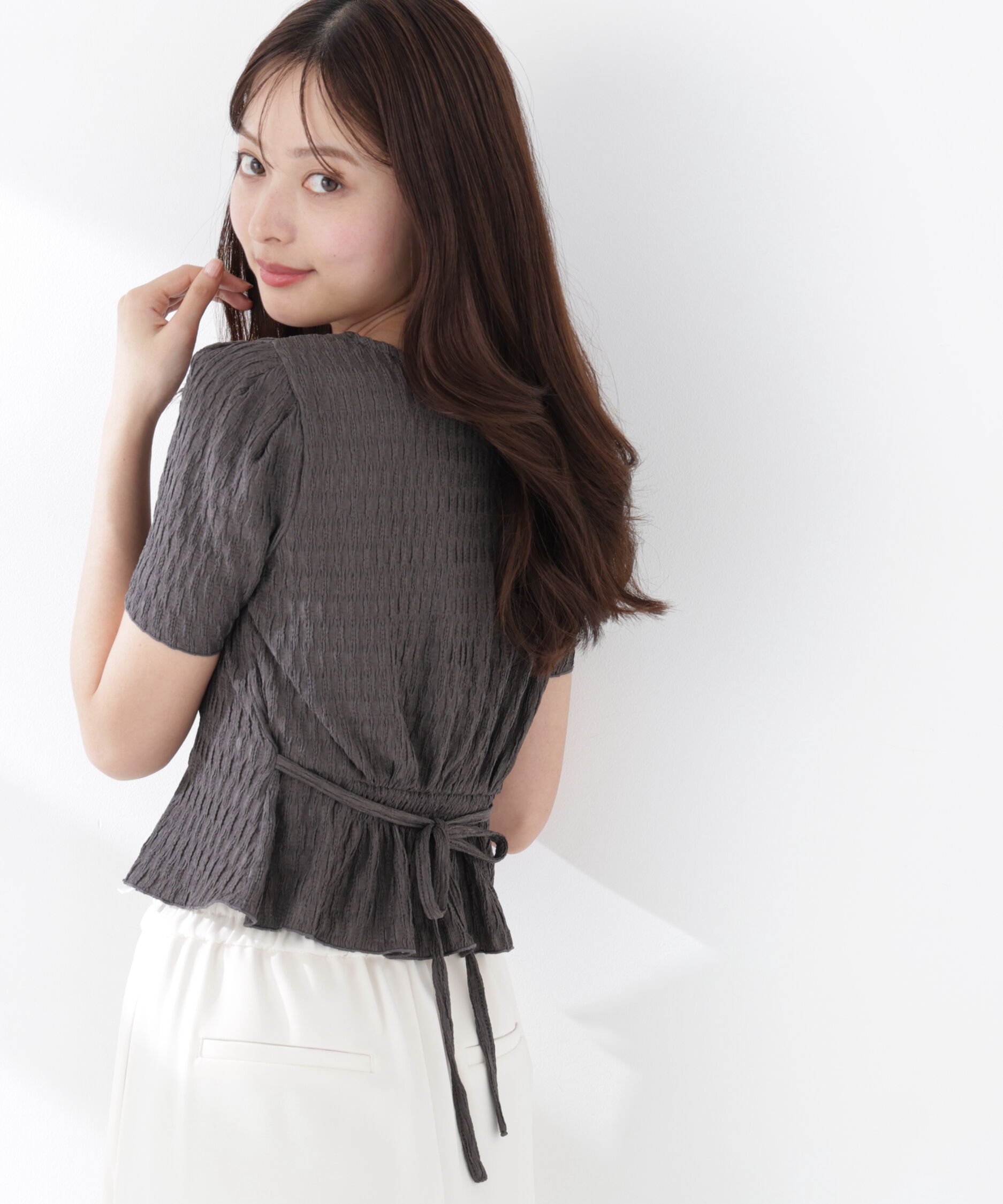 PROPORTION BODY DRESSING「ウエストタックカットトップス」|Tシャツ・カットソー|