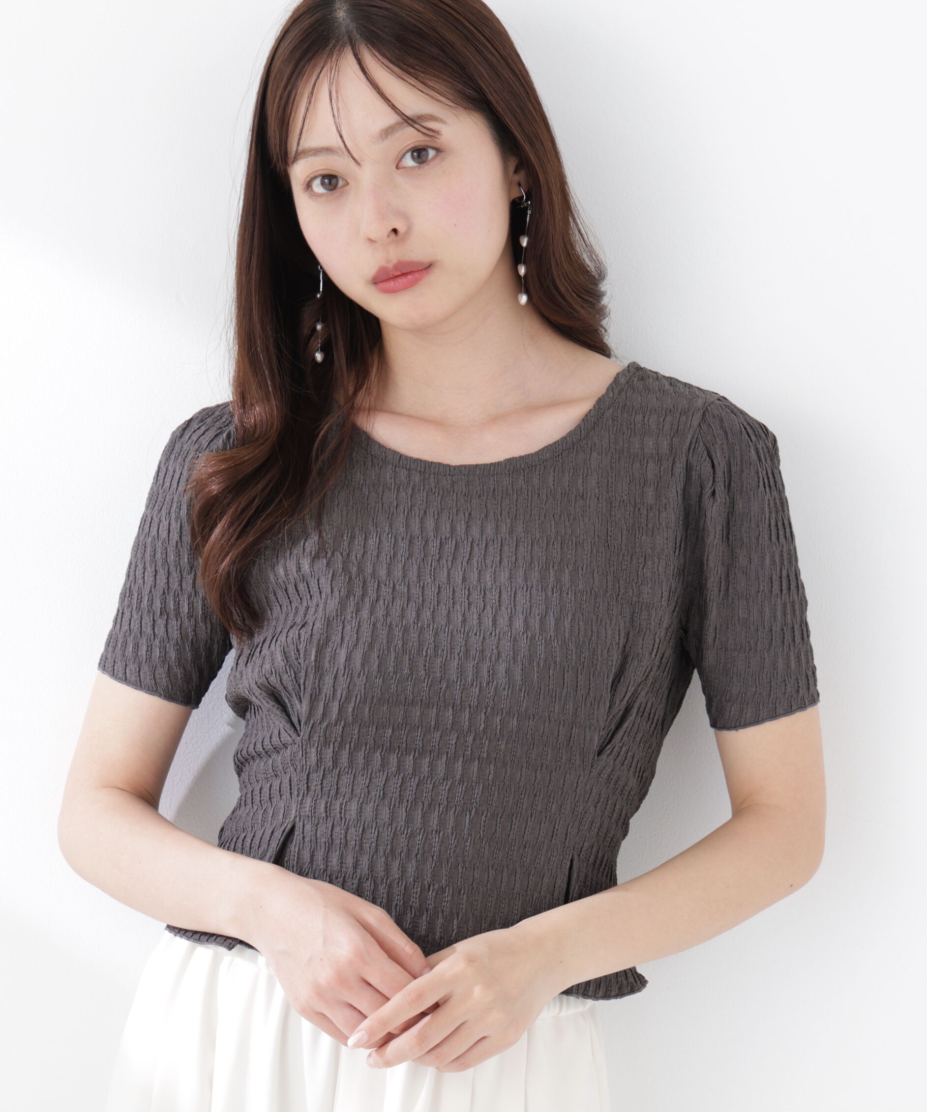 PROPORTION BODY DRESSING「ウエストタックカットトップス」|Tシャツ・カットソー|