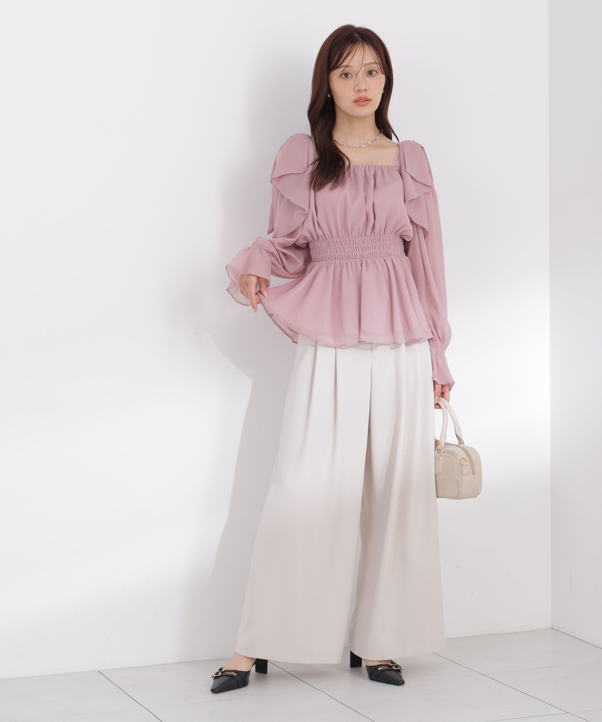 PROPORTION BODY DRESSING「＜a/mie＞ベルト付き2タックワイドパンツ」|その他|
