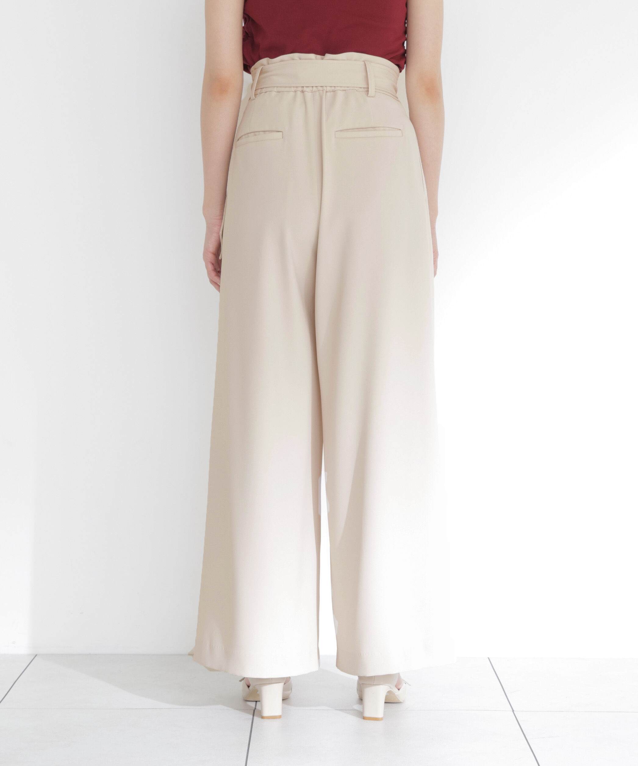 PROPORTION BODY DRESSING「＜a/mie＞ベルト付き2タックワイドパンツ」|その他|