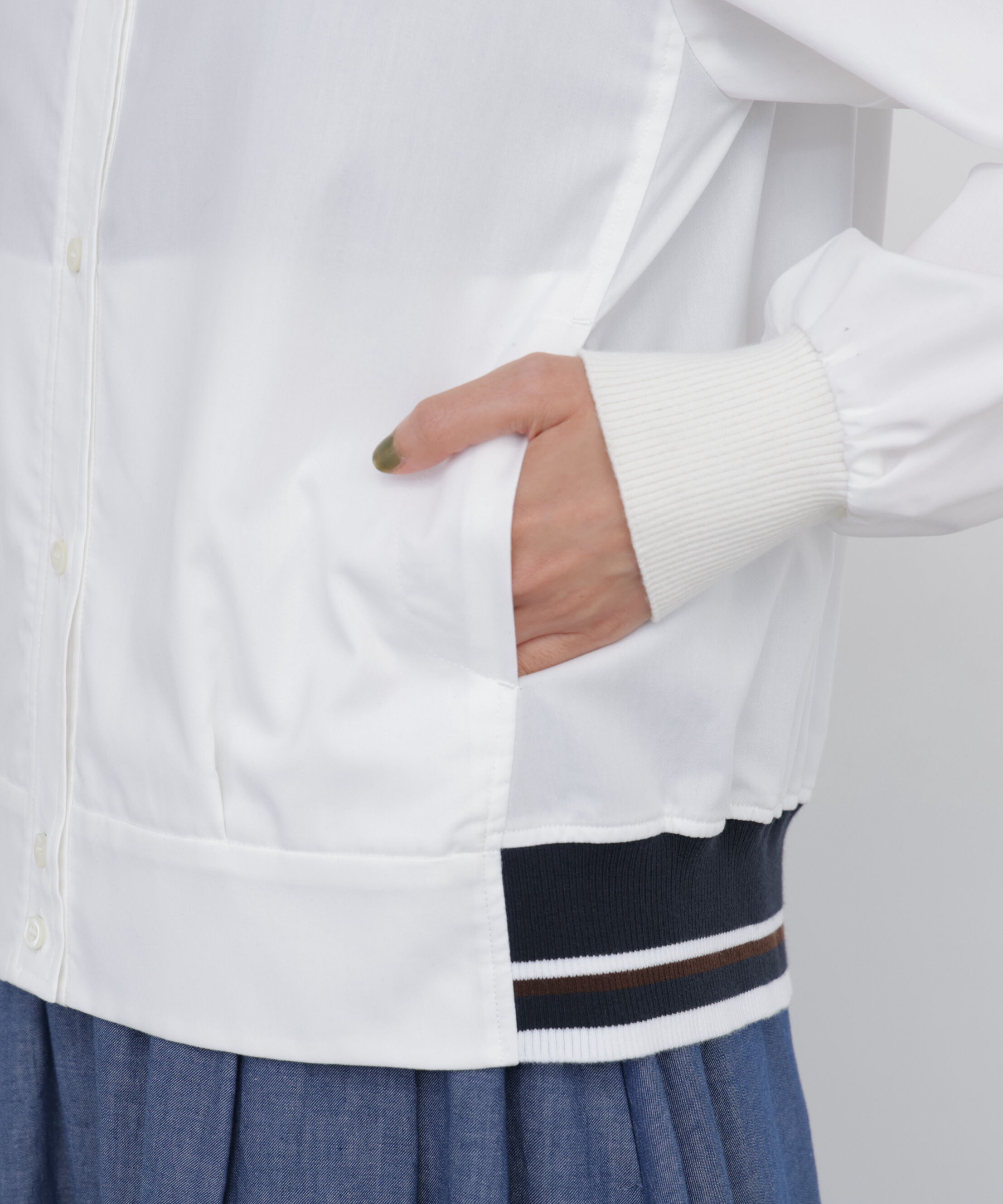  「◆ピンポイントオックスリブ付きシャツ」|シャツ・ブラウス|