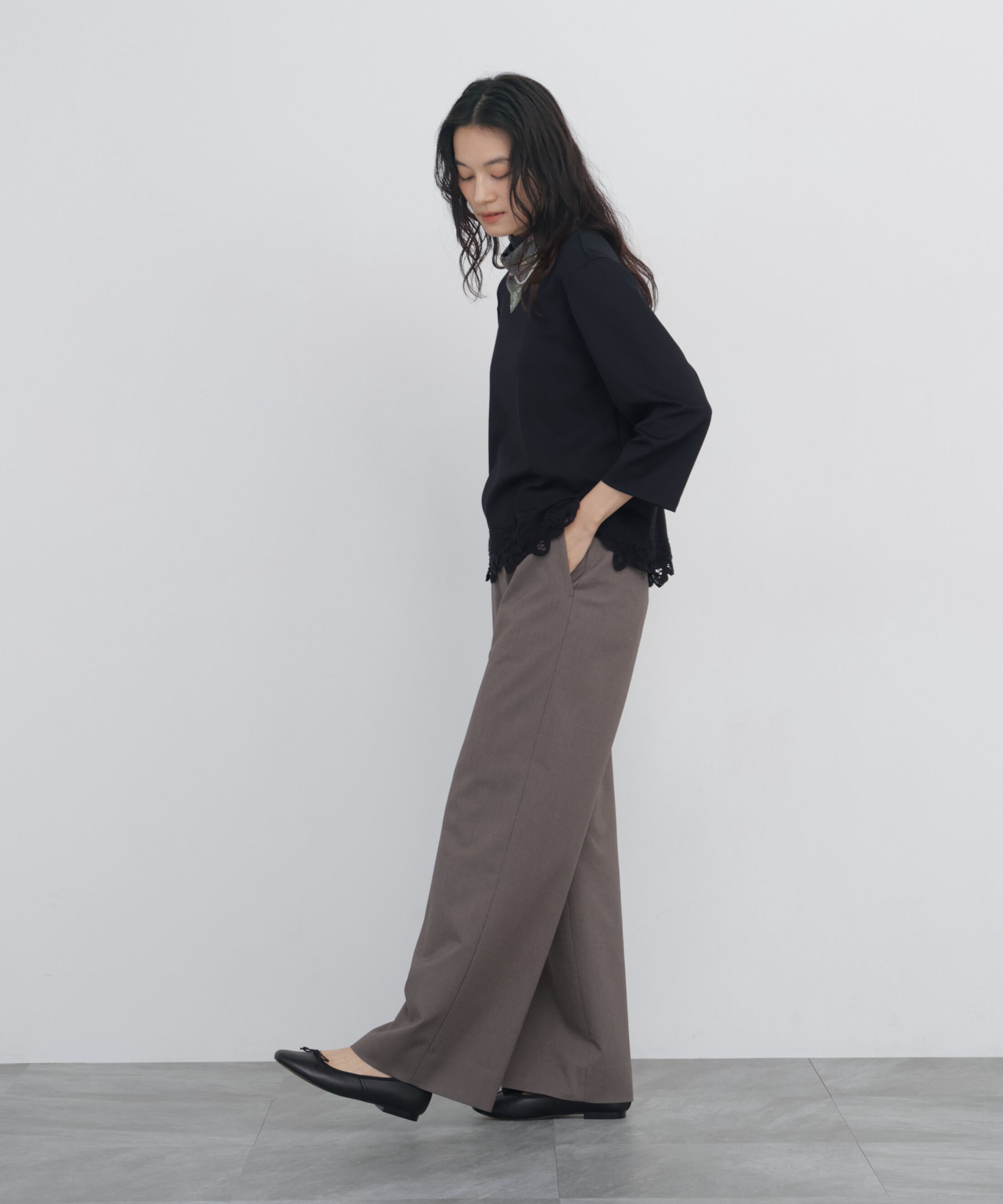  「◆シャークスキン強撚バックルパンツ」|その他|