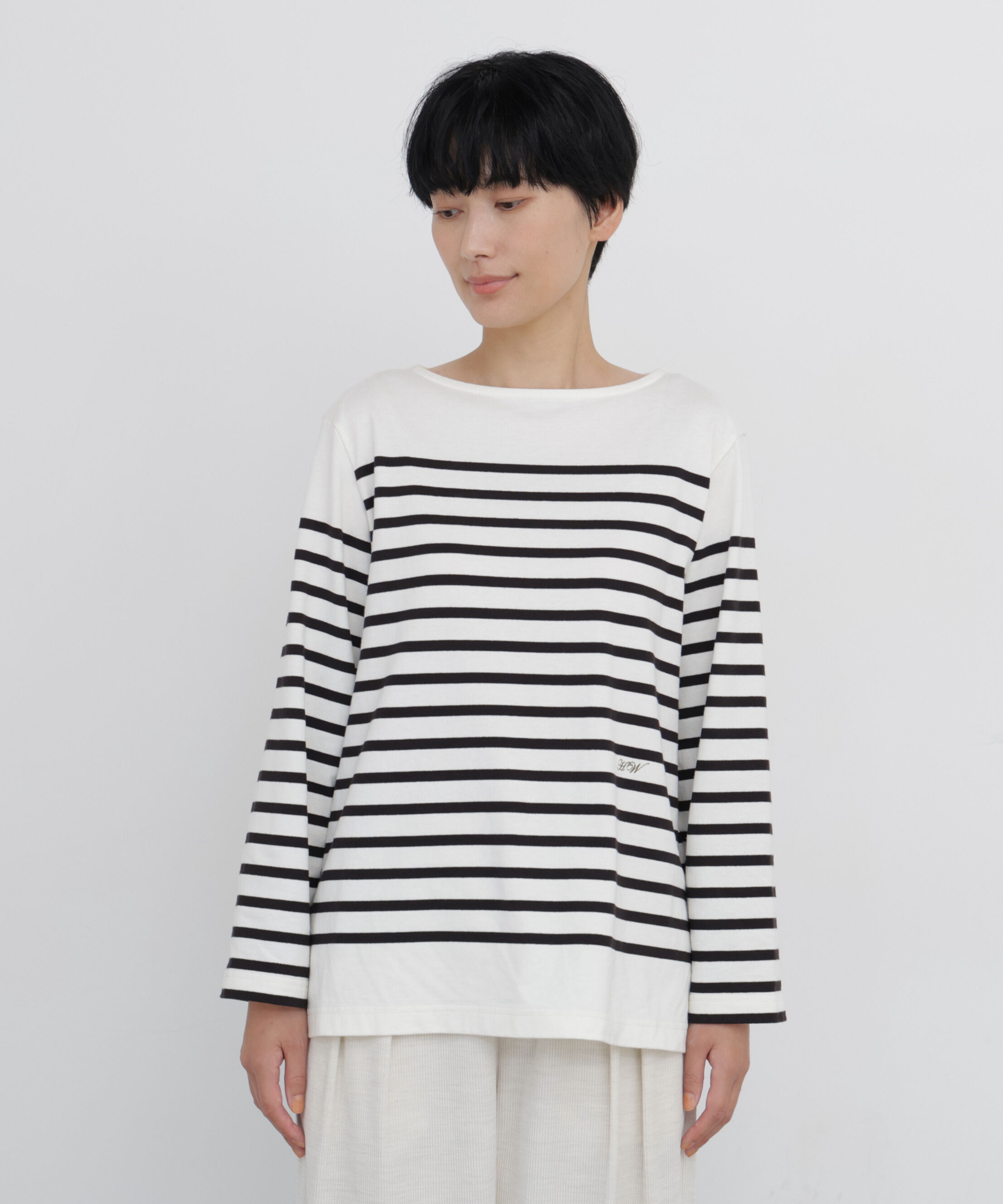  「◆パネルボーダー天竺バスクシャツ」|Tシャツ・カットソー|