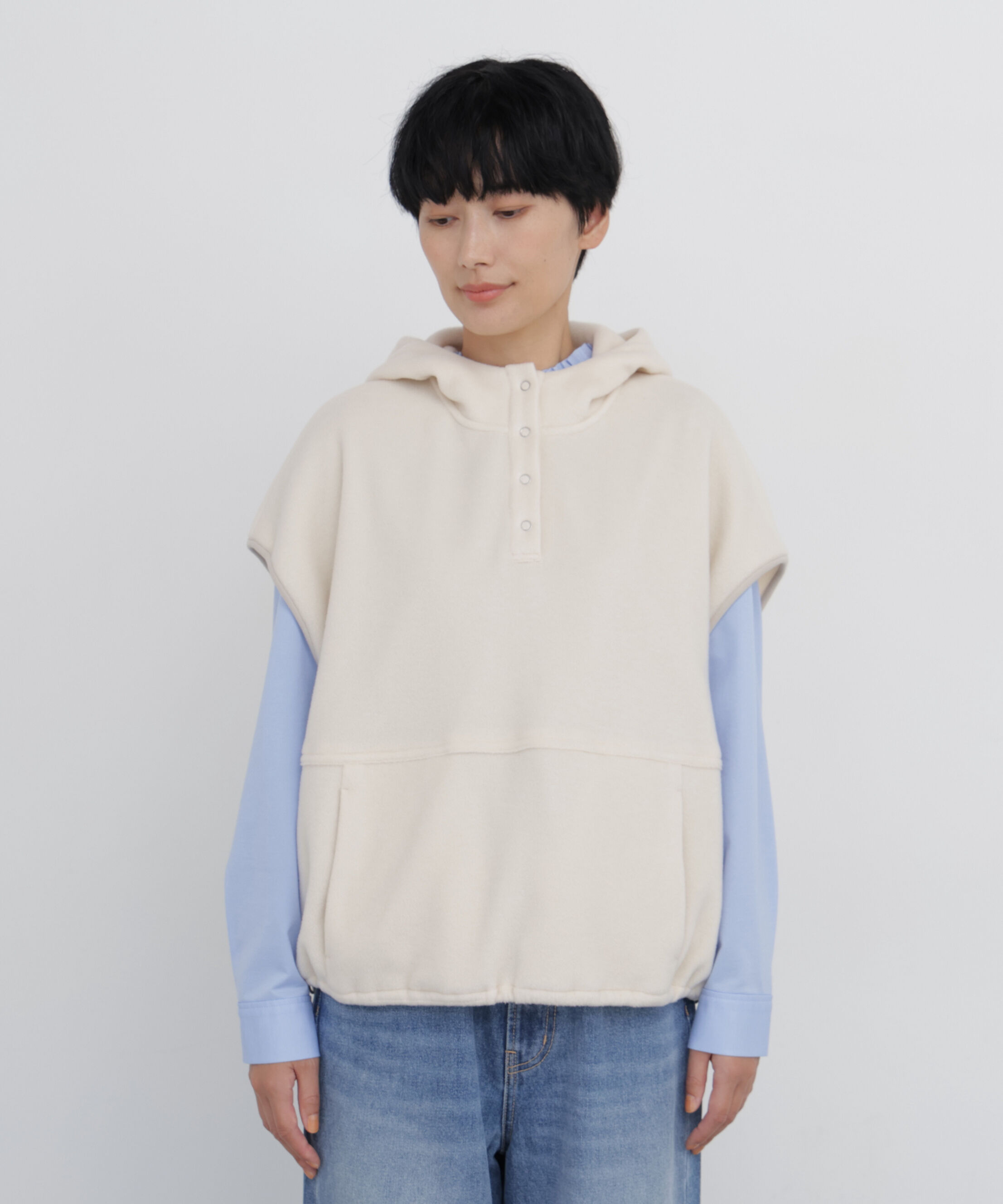  「◆フリースフードベスト」|Tシャツ・カットソー|