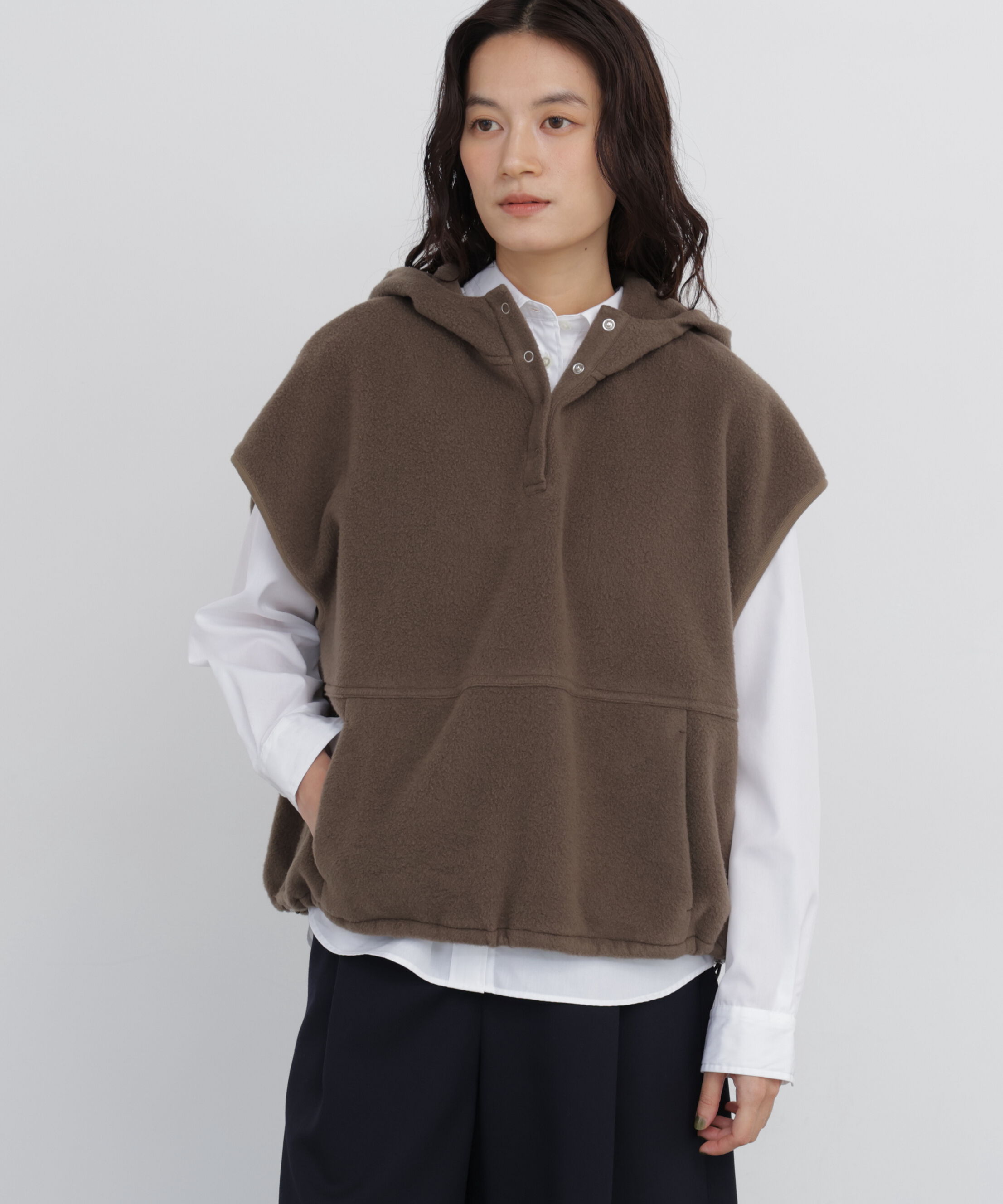  「◆フリースフードベスト」|Tシャツ・カットソー|