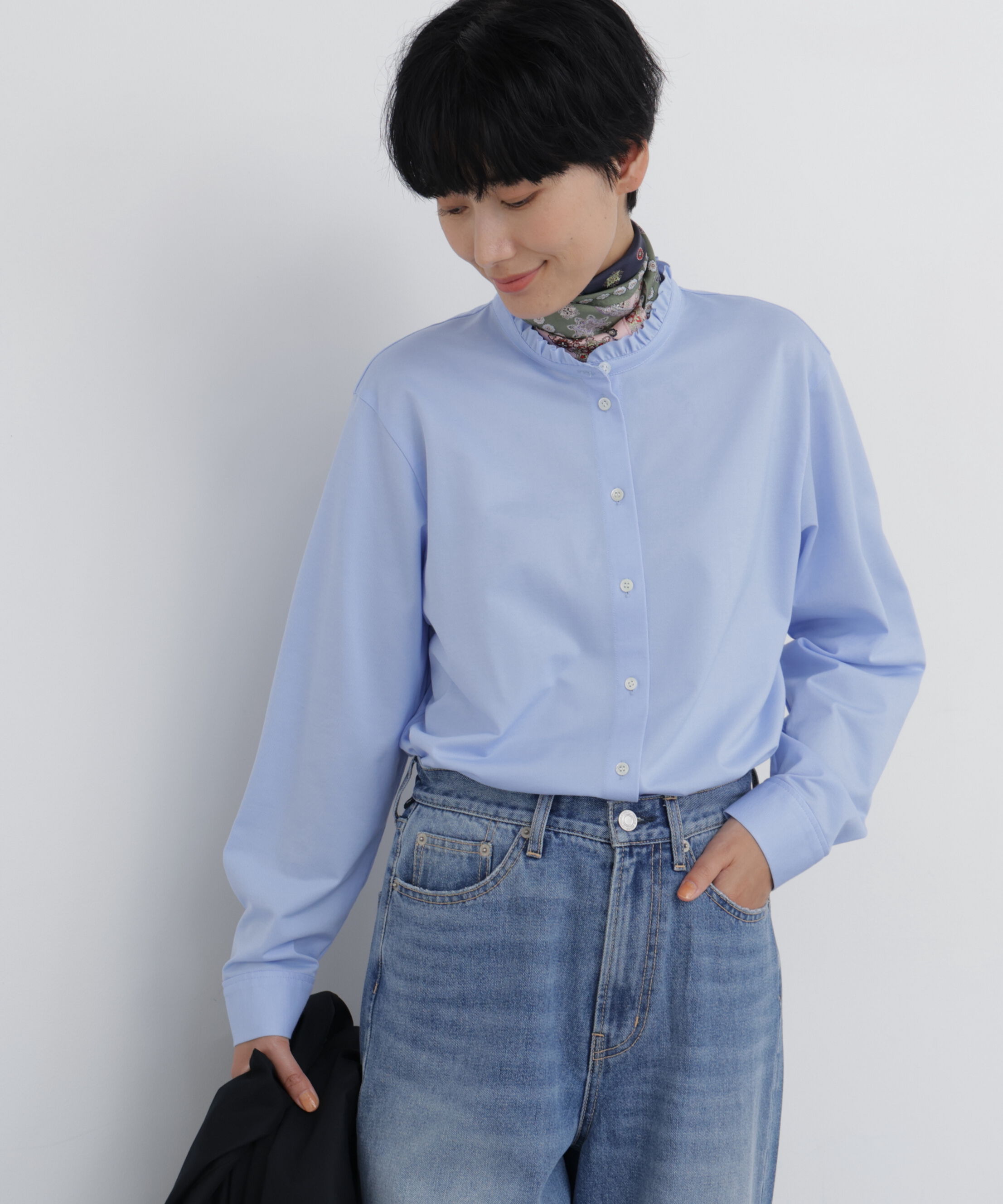  「◆スタンドフリルカットソー」|Tシャツ・カットソー|