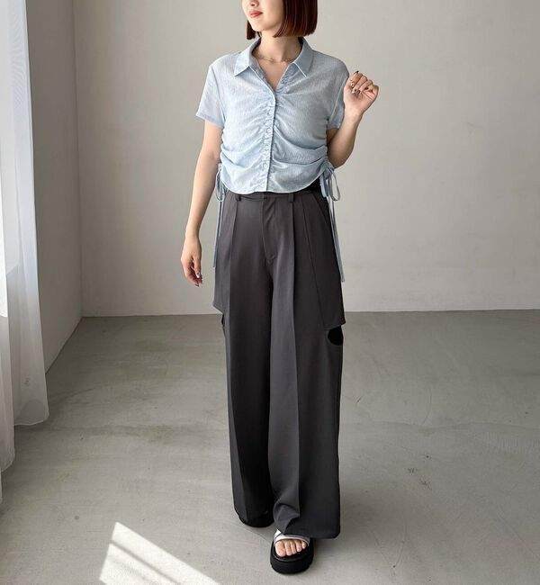 archives「&rsquo;ギャザードロストショートシャツ&rsquo;」|シャツ・ブラウス|