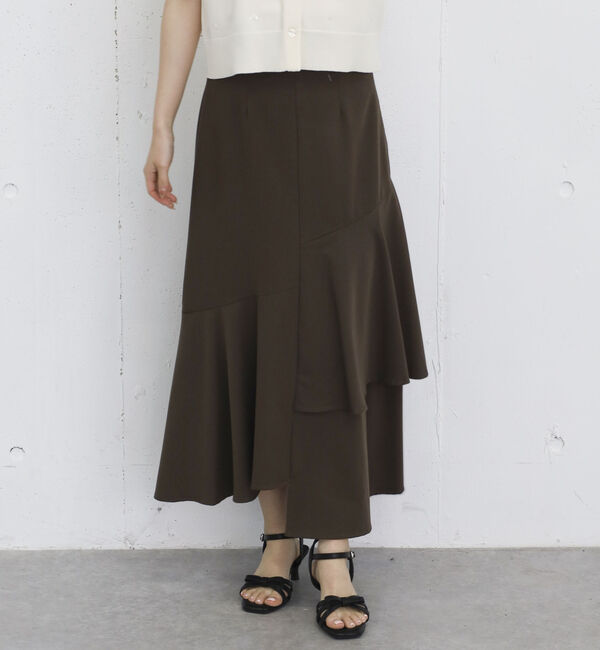 archives「アシメラッフルティアードスカート／」|スカート|BROWN