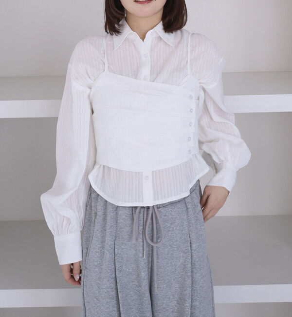 archives「カラミ刺?シャツＳＥＴ」|カーディガン|OFF WHITE
