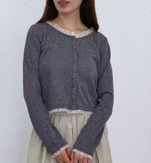 archives「フリルレイヤードシアーＣＴＣＤ」|Tシャツ・カットソー|CHARCOAL GRAY