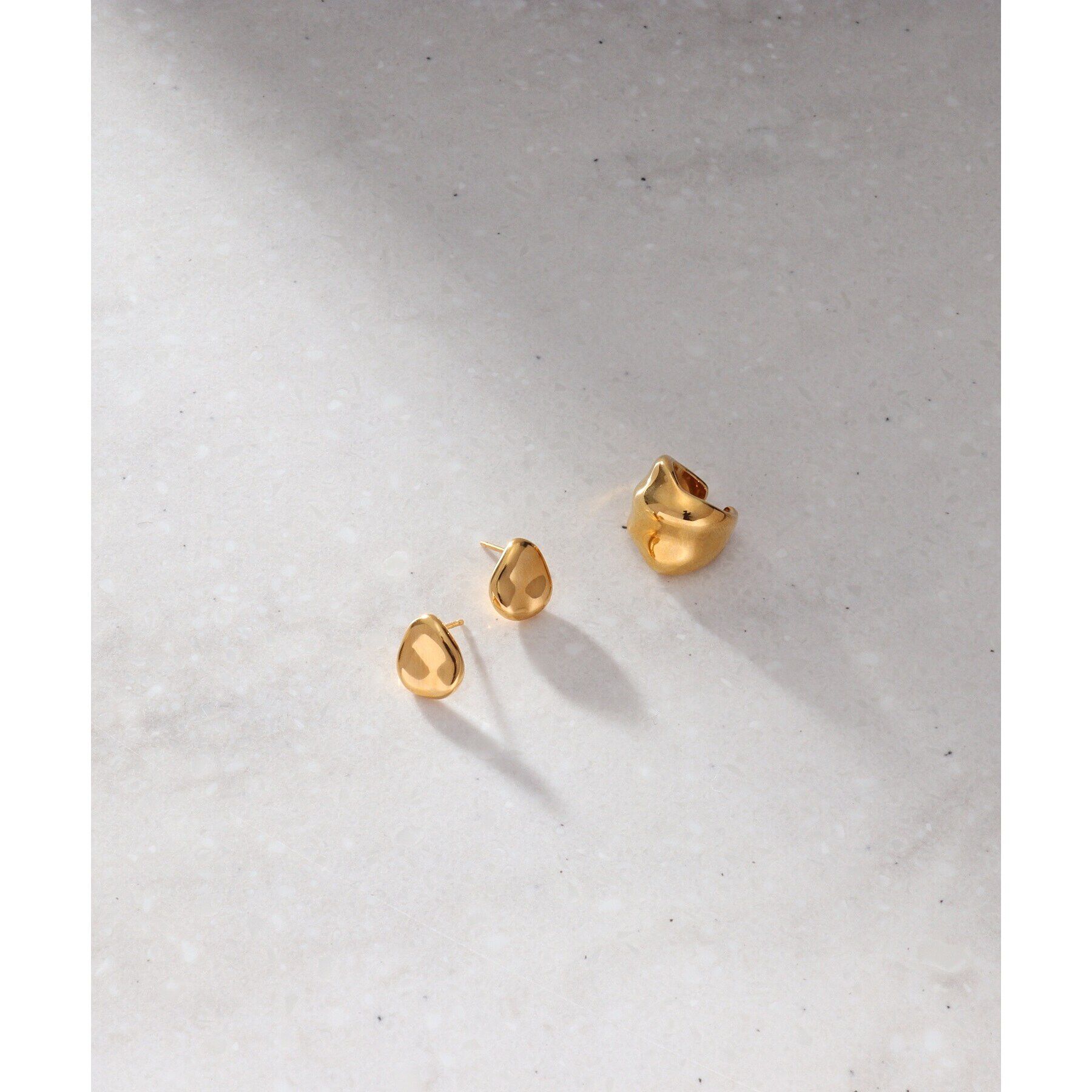 COCOSHNIK ONKITSCH「シルバー ニュアンスピアス ドロップ GP」|ピアス|