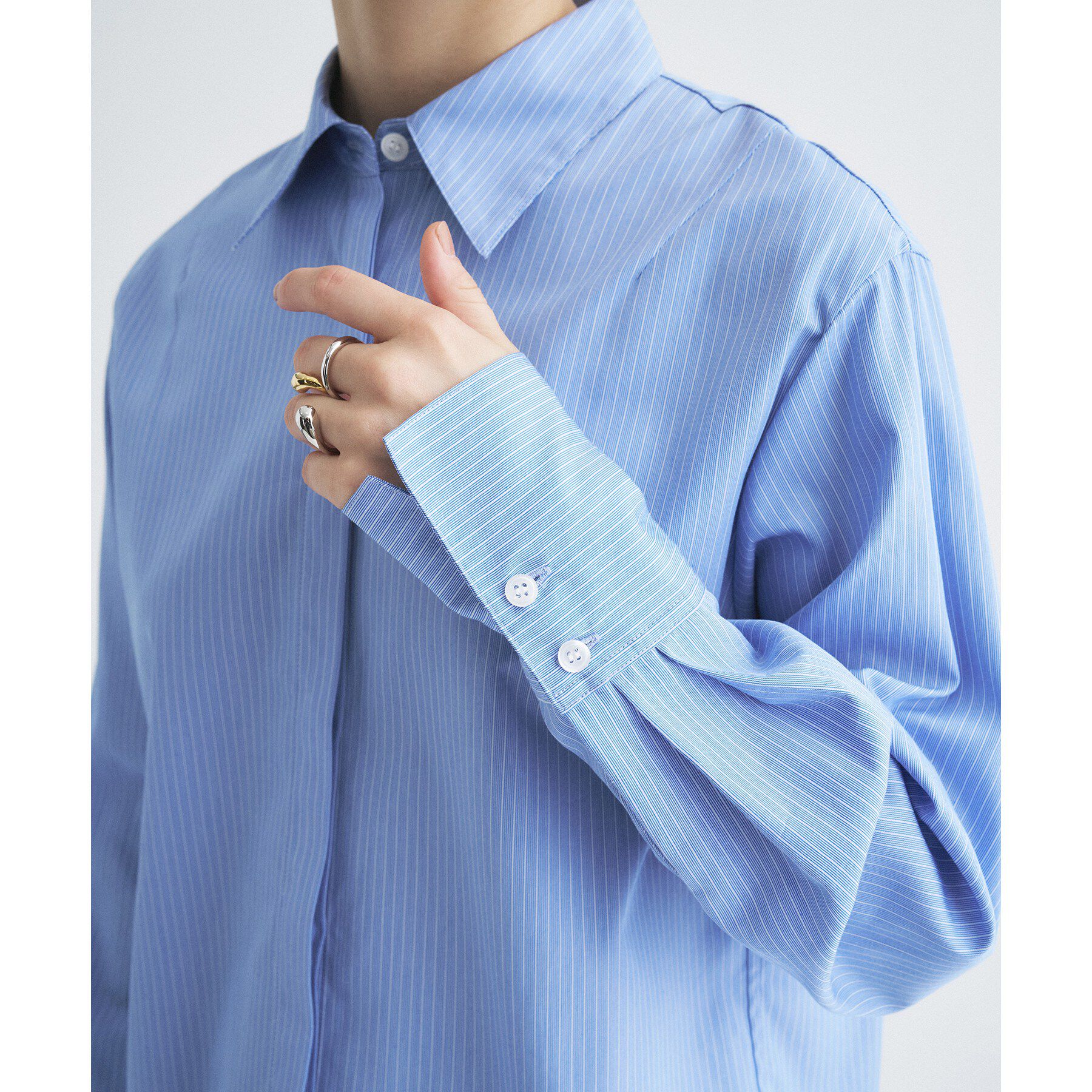 CODE A「flap detail stripe shirt」|シャツ・ブラウス|