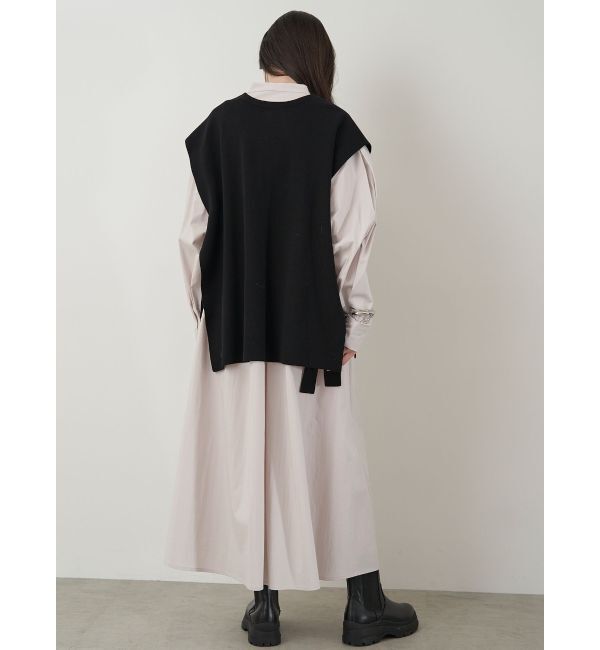 ELENDEEK「KNIT VEST LAYERED SH OP」|ワンピース|