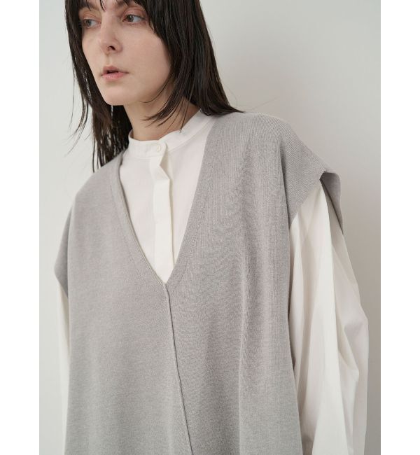 ELENDEEK「KNIT VEST LAYERED SH OP」|ワンピース|