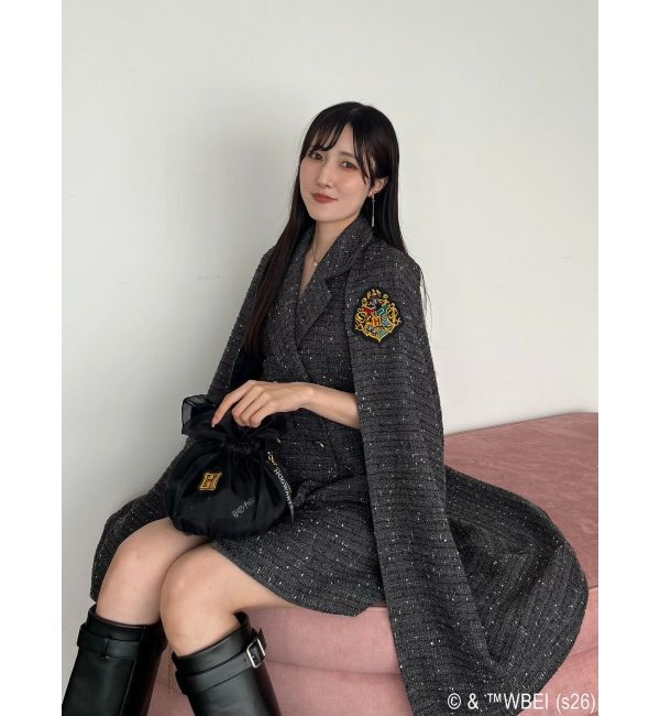 MERCURYDUO「Harry Potterコレクション ロゴプリント巾着ギャザーバッグ」|ショルダー・メッセンジャー|