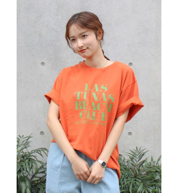 Ungrid「ヴィンテージウォッシュロゴビックTee」|Tシャツ・カットソー|
