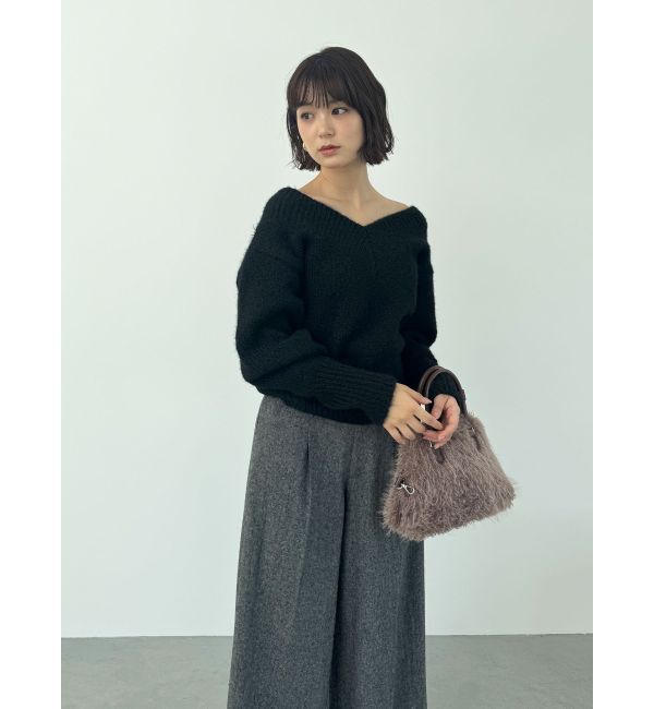 LAGUNAMOON「ウールブレンドツイードワイドパンツ」|その他|