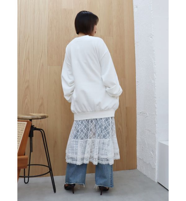 EVRIS「ダメージワイドデニムパンツ」|デニム|