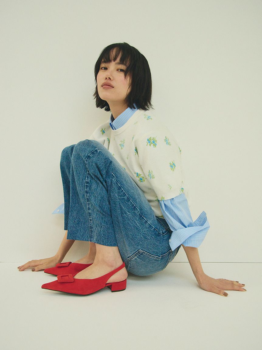 Mila Owen「センタープレスマムデニムパンツ」|デニム|