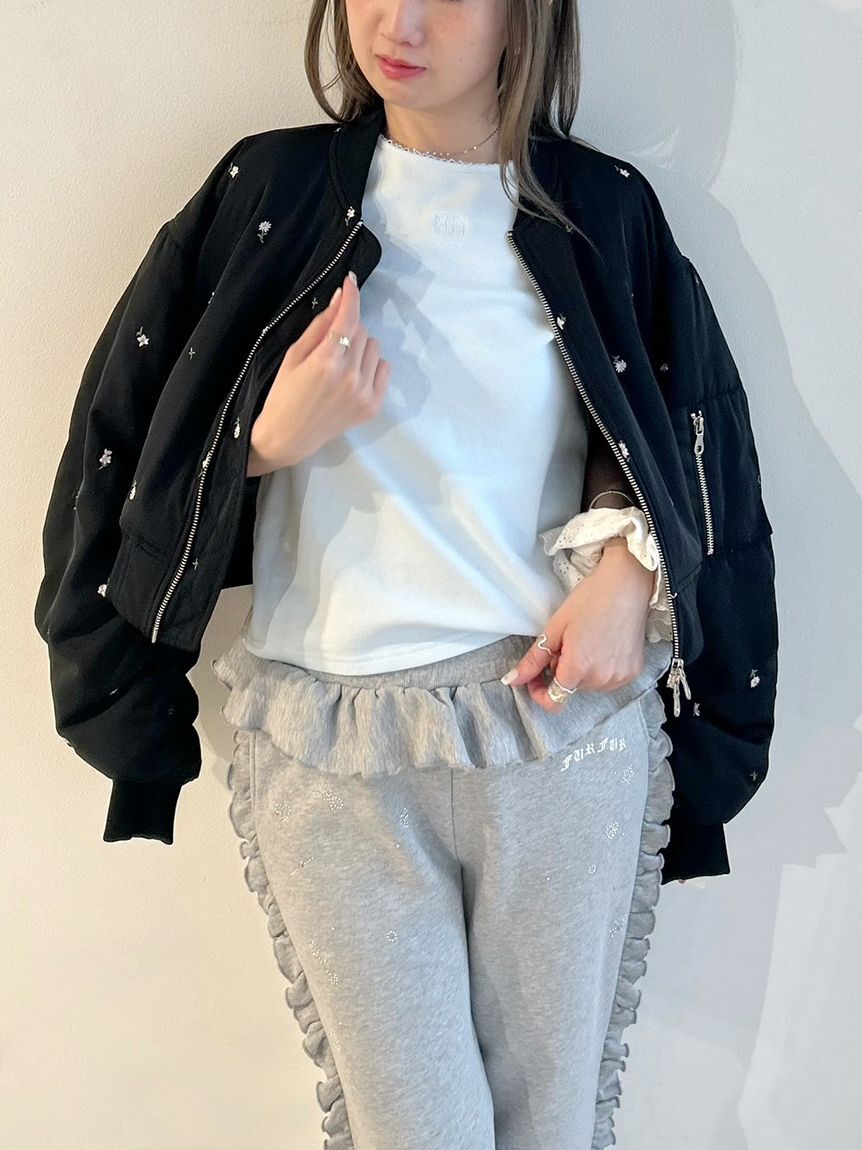 FURFUR「【WEB・一部店舗限定カラー】フラワー刺繍MA-1」|ブルゾン・スタジャン|