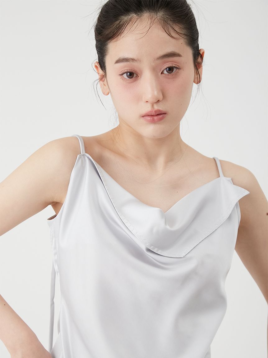 LILY BROWN「ドレープサテンキャミトップス」|キャミソール|
