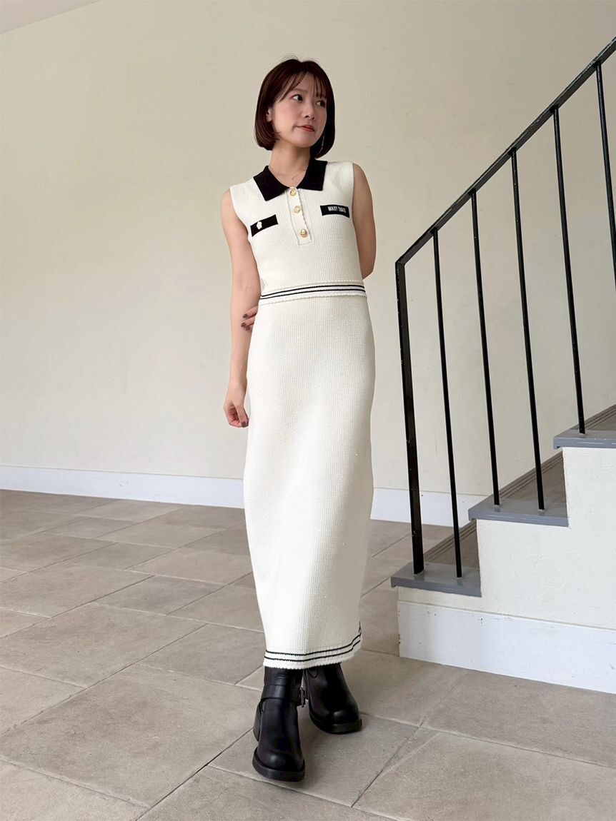 LILY BROWN「【LILY BROWN&times;MARY QUANT】ポロニットワンピース」|ワンピース|