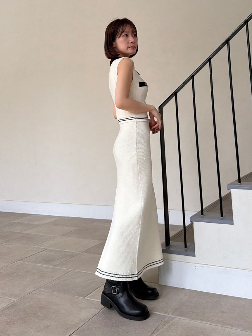 LILY BROWN「【LILY BROWN&times;MARY QUANT】ポロニットワンピース」|ワンピース|