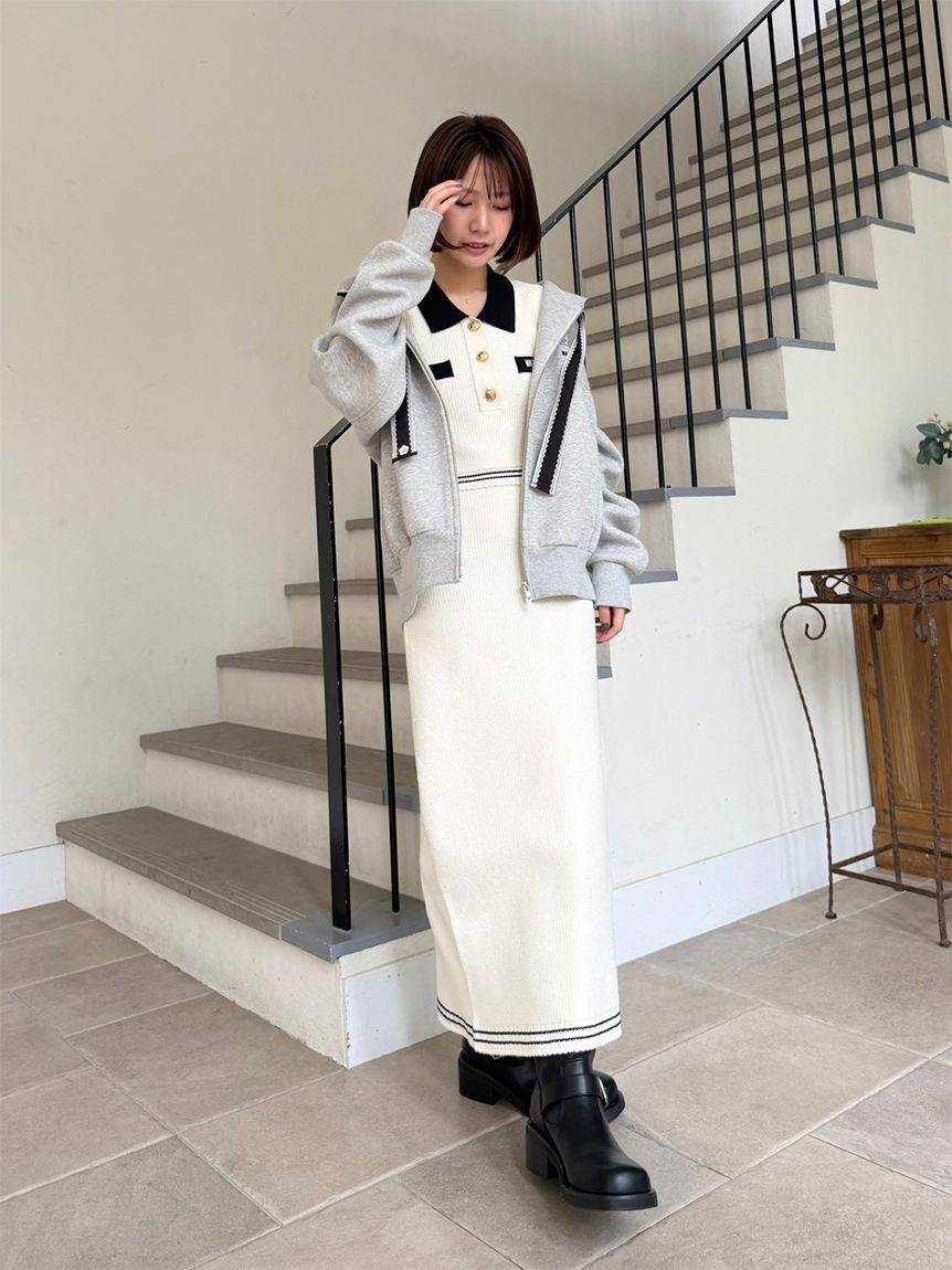 LILY BROWN「【LILY BROWN&times;MARY QUANT】ポロニットワンピース」|ワンピース|