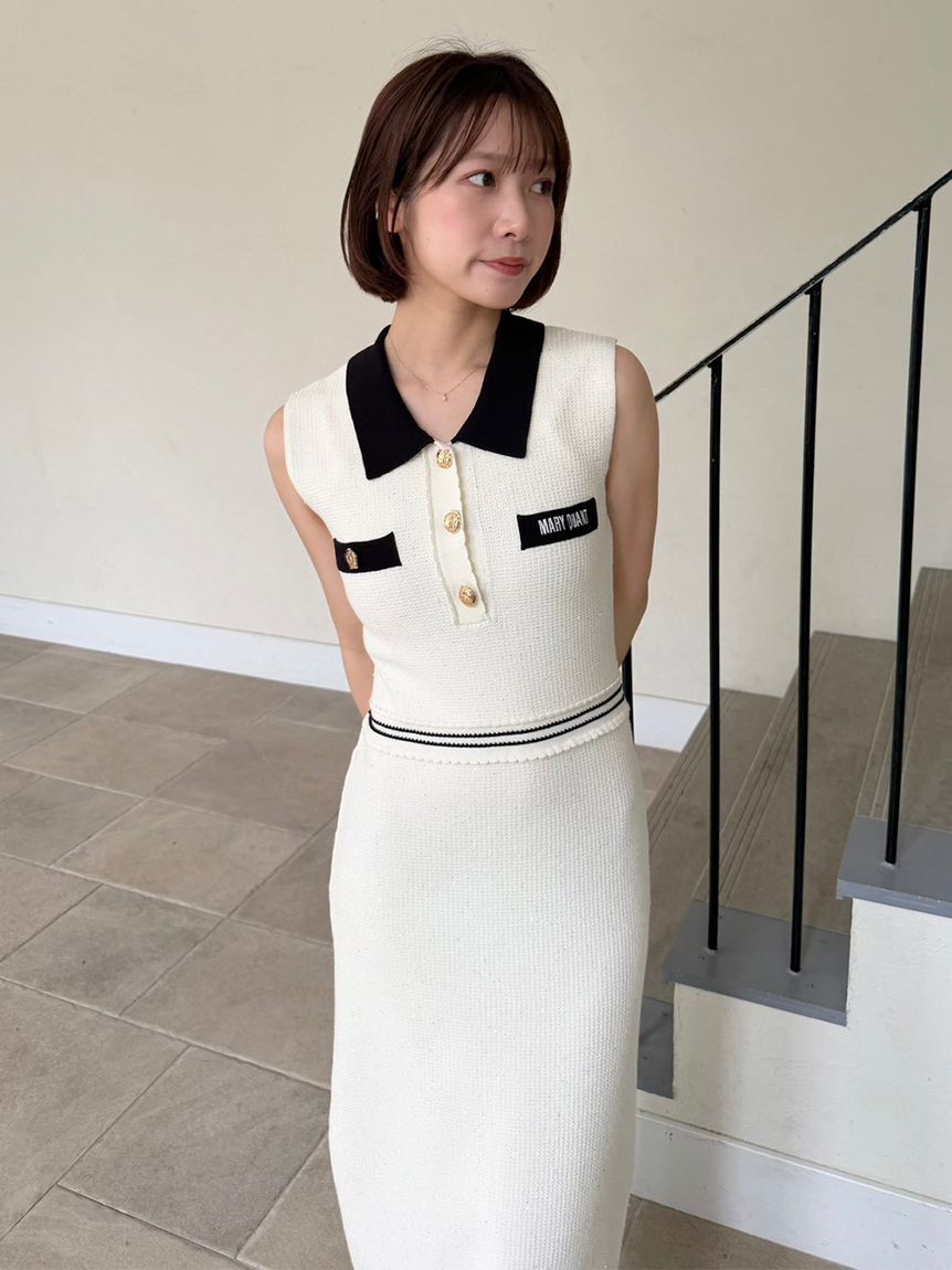 LILY BROWN「【LILY BROWN&times;MARY QUANT】ポロニットワンピース」|ワンピース|