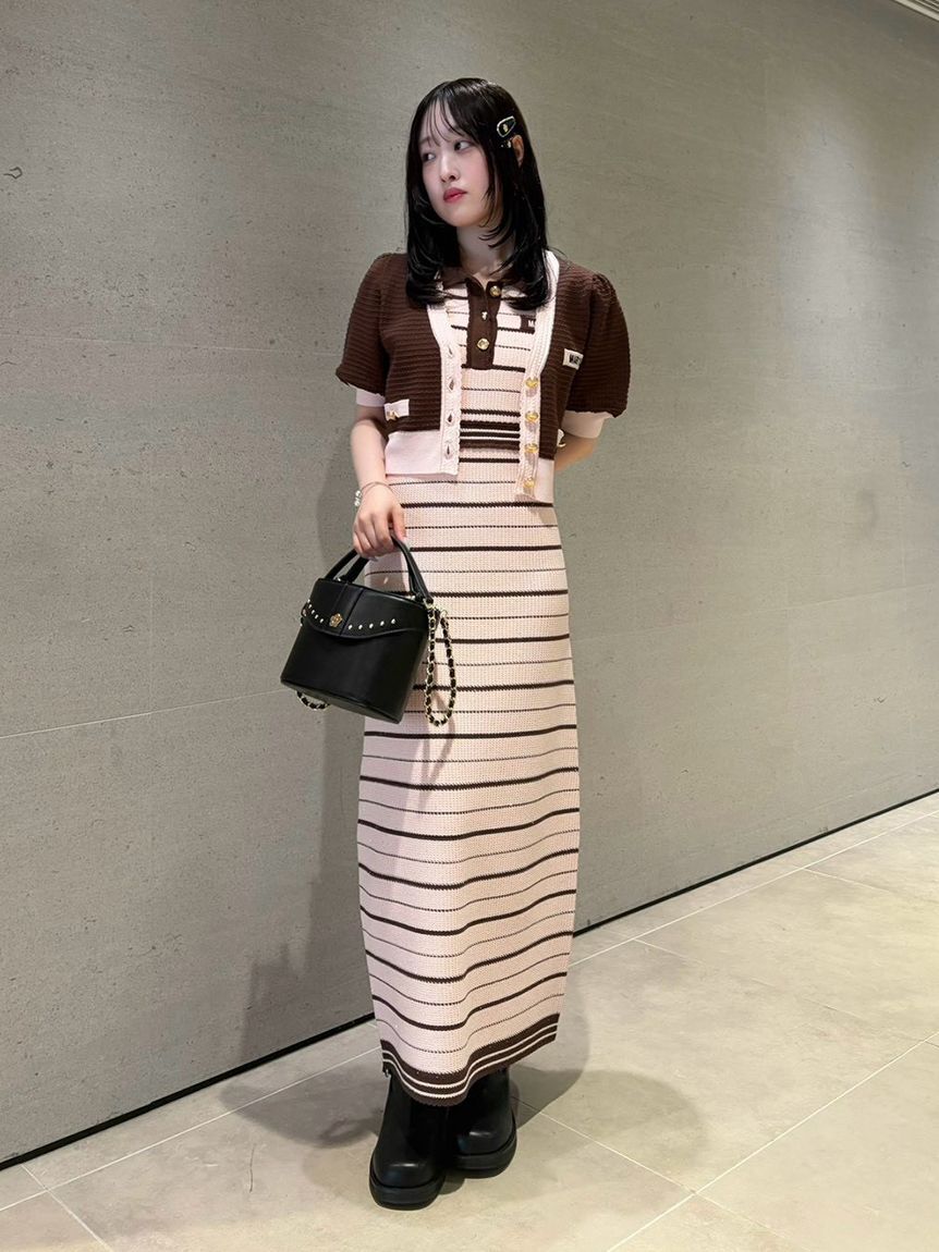 LILY BROWN「【LILY BROWN&times;MARY QUANT】ポロニットワンピース」|ワンピース|