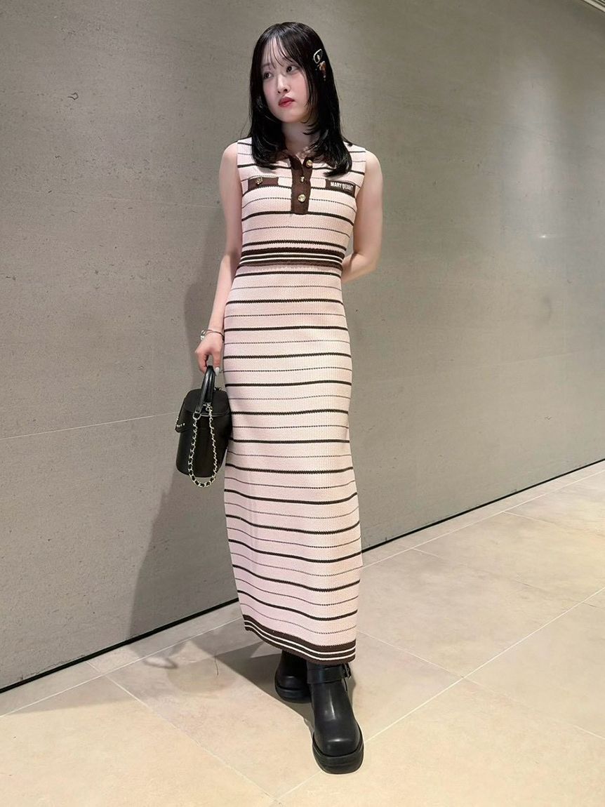 LILY BROWN「【LILY BROWN&times;MARY QUANT】ポロニットワンピース」|ワンピース|