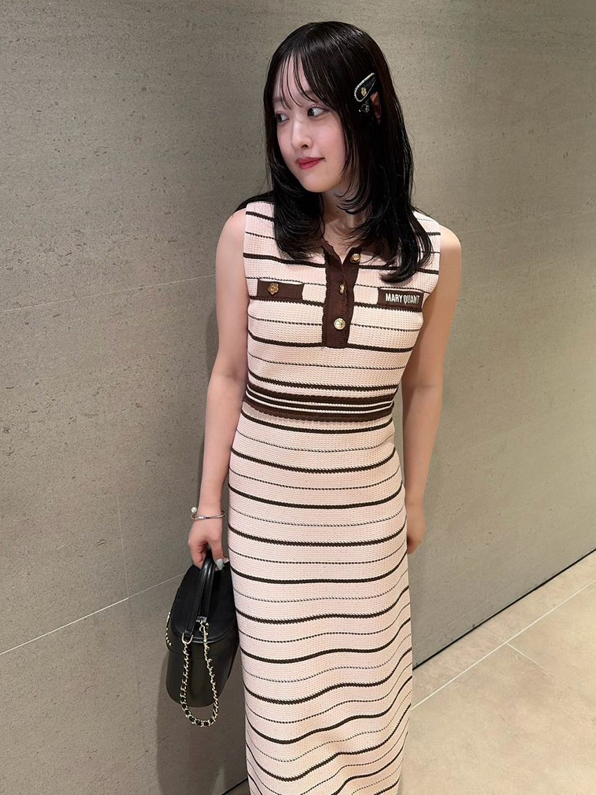 LILY BROWN「【LILY BROWN&times;MARY QUANT】ポロニットワンピース」|ワンピース|