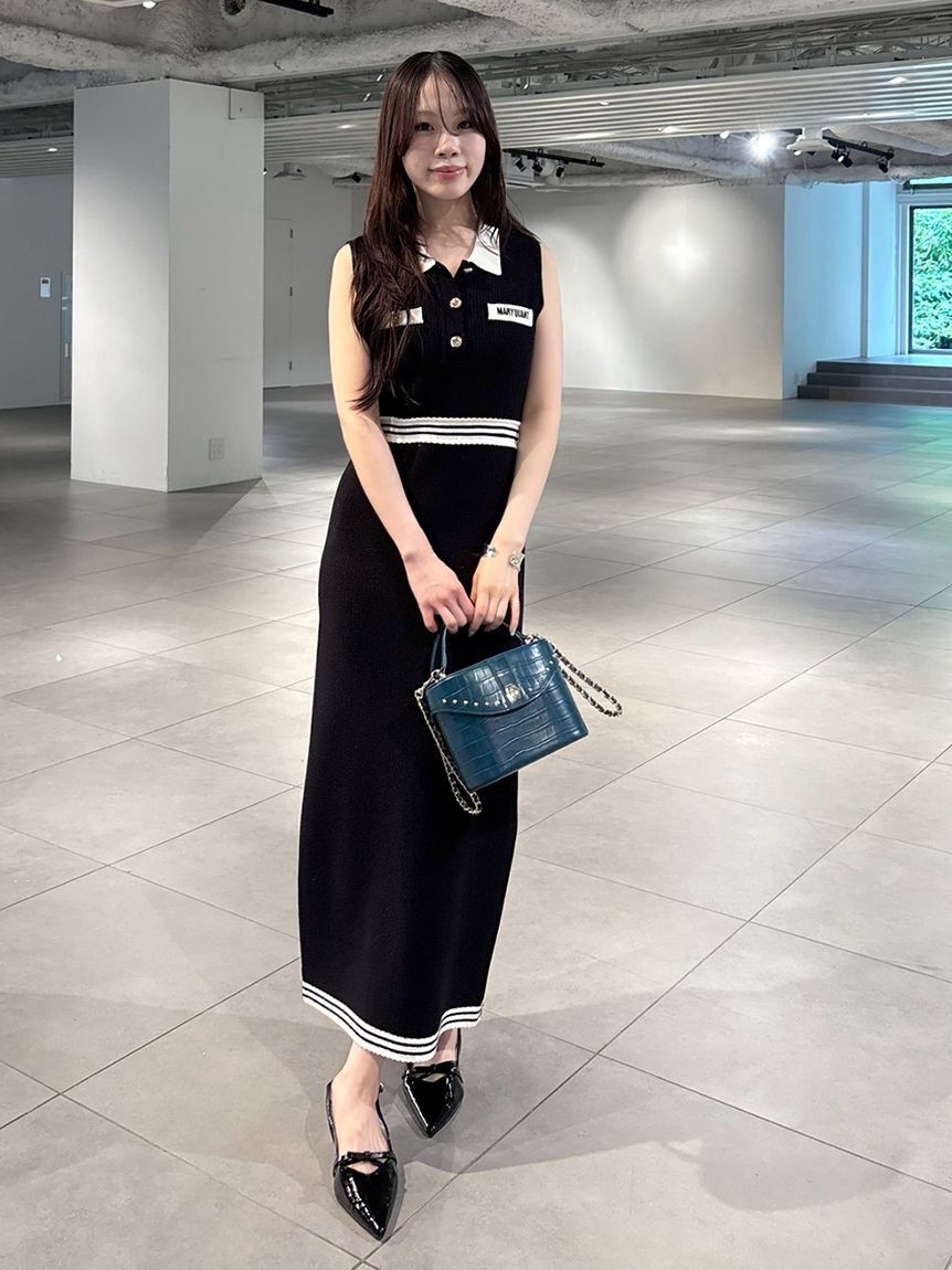 LILY BROWN「【LILY BROWN&times;MARY QUANT】ポロニットワンピース」|ワンピース|