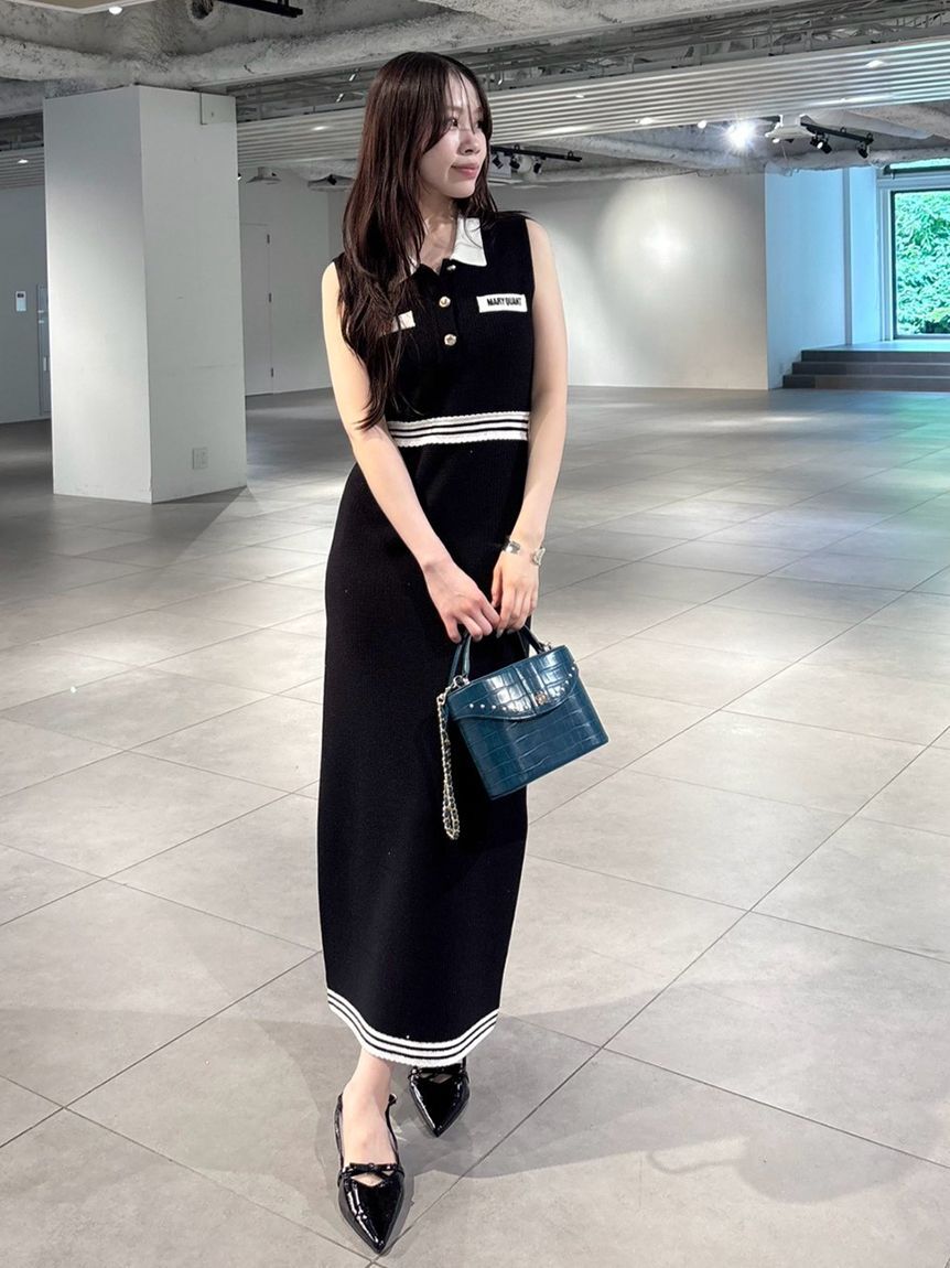 LILY BROWN「【LILY BROWN&times;MARY QUANT】ポロニットワンピース」|ワンピース|