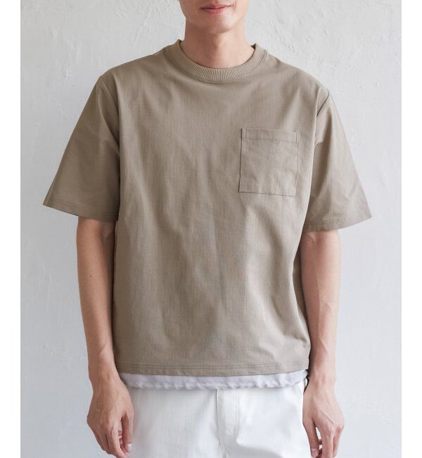 ikka「ドライメッシュドロストTシャツ」|Tシャツ・カットソー|